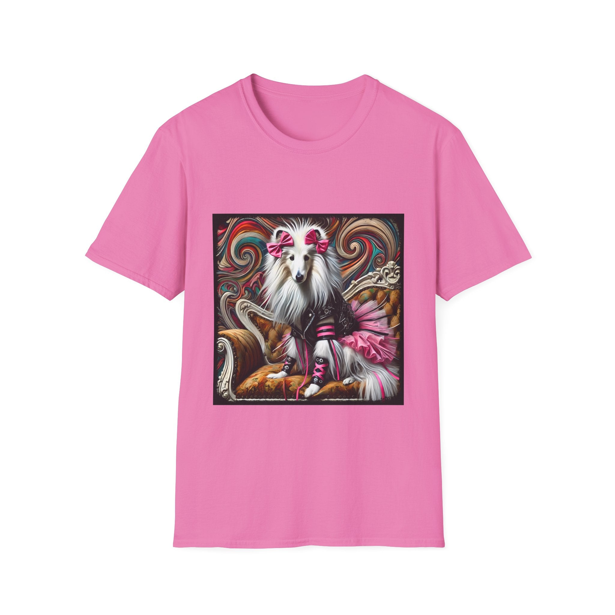 Collie Pink Rocker | Unisex Dog T-Shirt