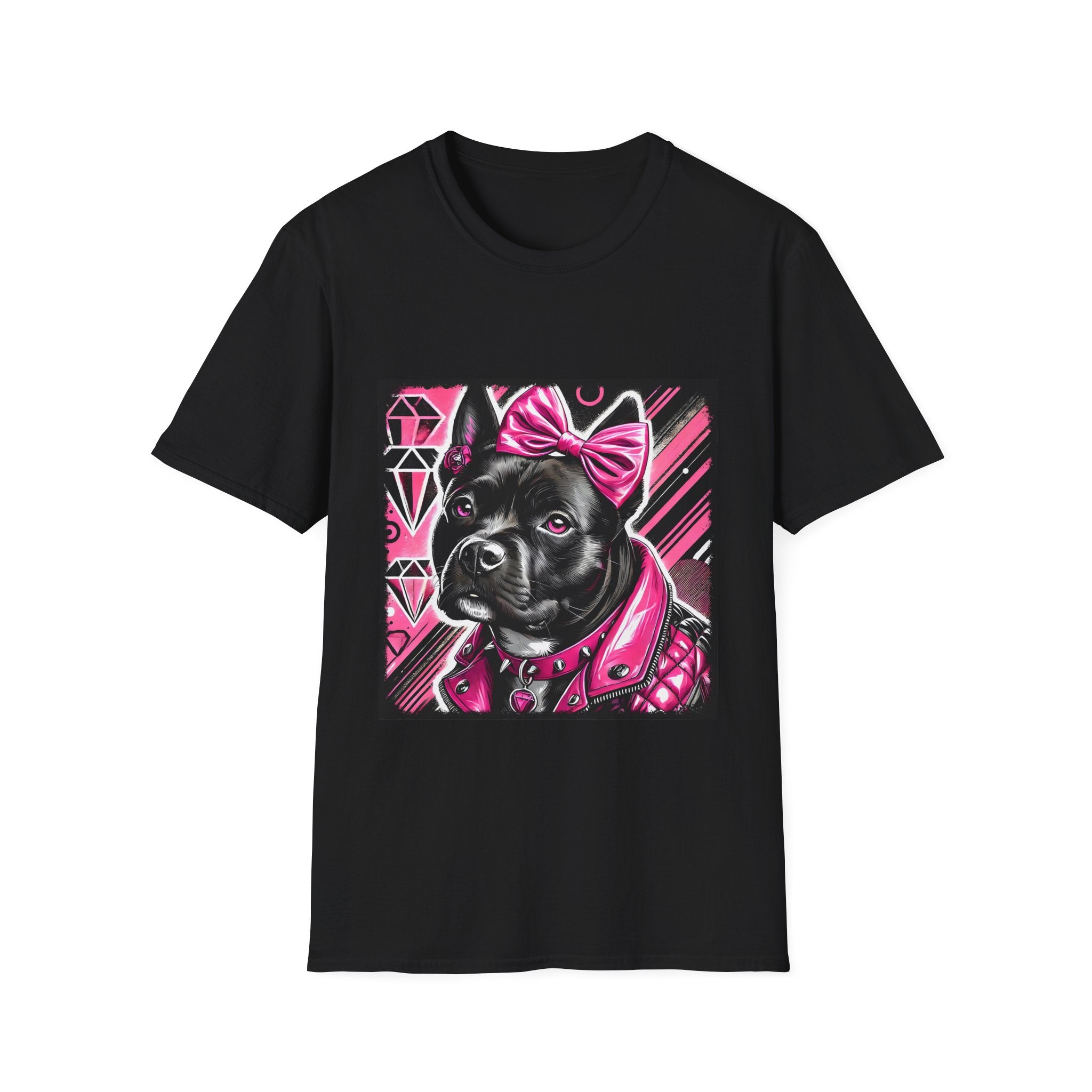 American Pit Bull Terrier Pink Princess Bold  | Unisex Dog T-Shirt
