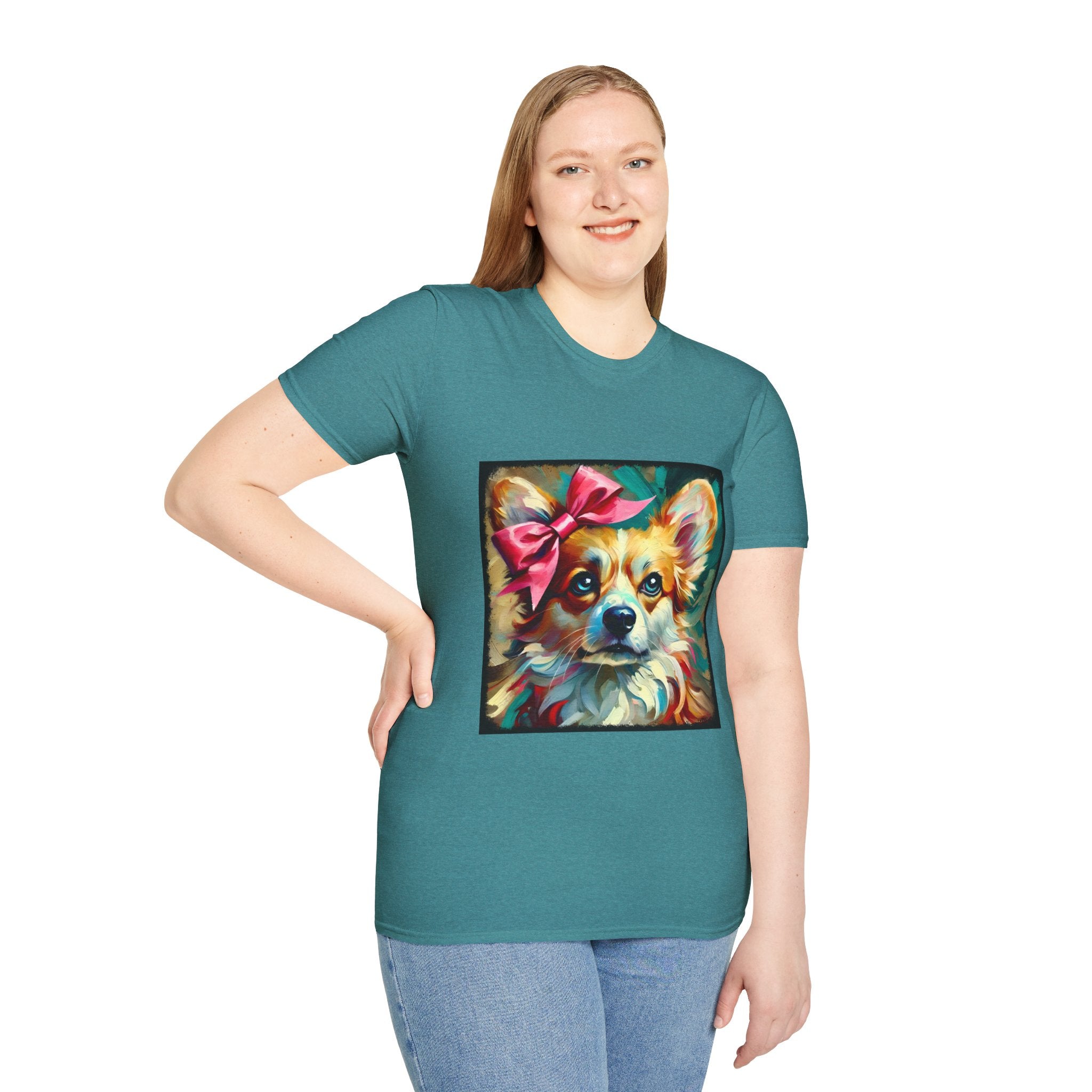 Pembroke Welsh Corgi Teal Classic | Unisex Dog T-Shirt