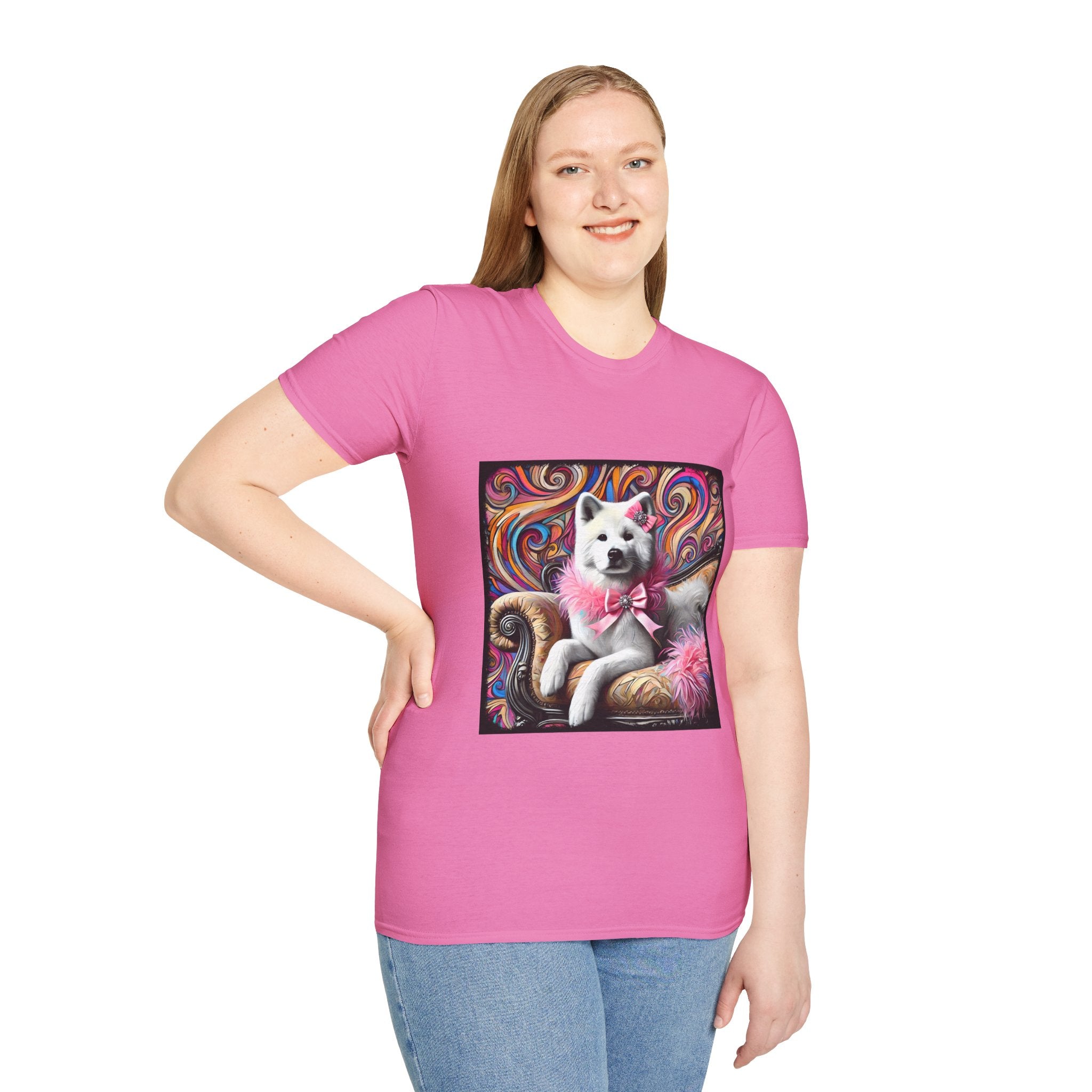 Akita Pink Sass Swirl | Unisex Dog T-Shirt