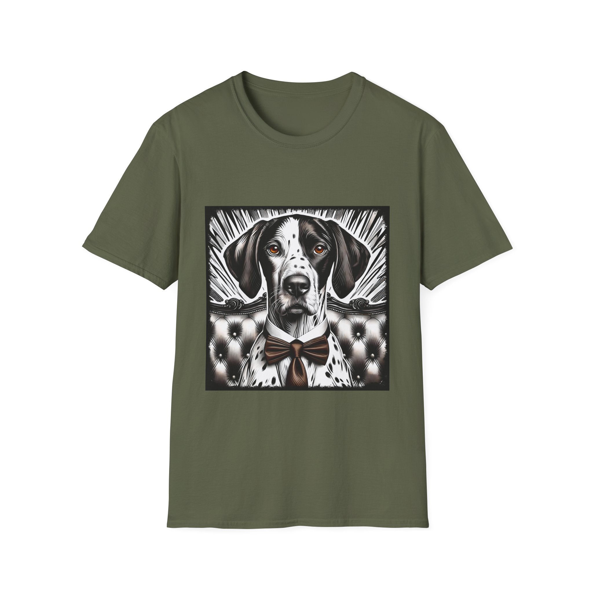German Shorthaired Pointer B&W Bold Eyes  | Unisex Dog T-Shirt