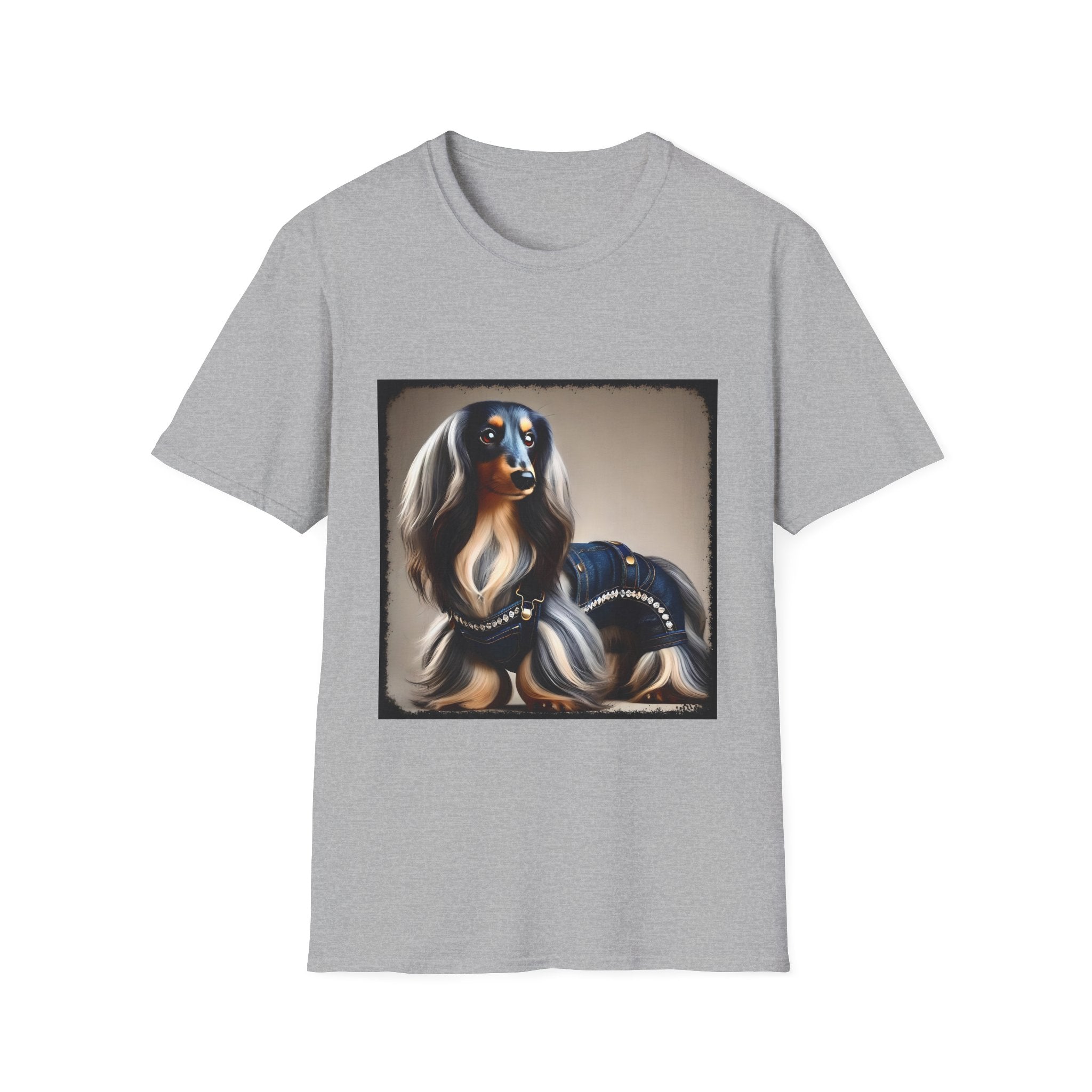 Dachshund Denim Diva | Unisex Dog T-Shirt