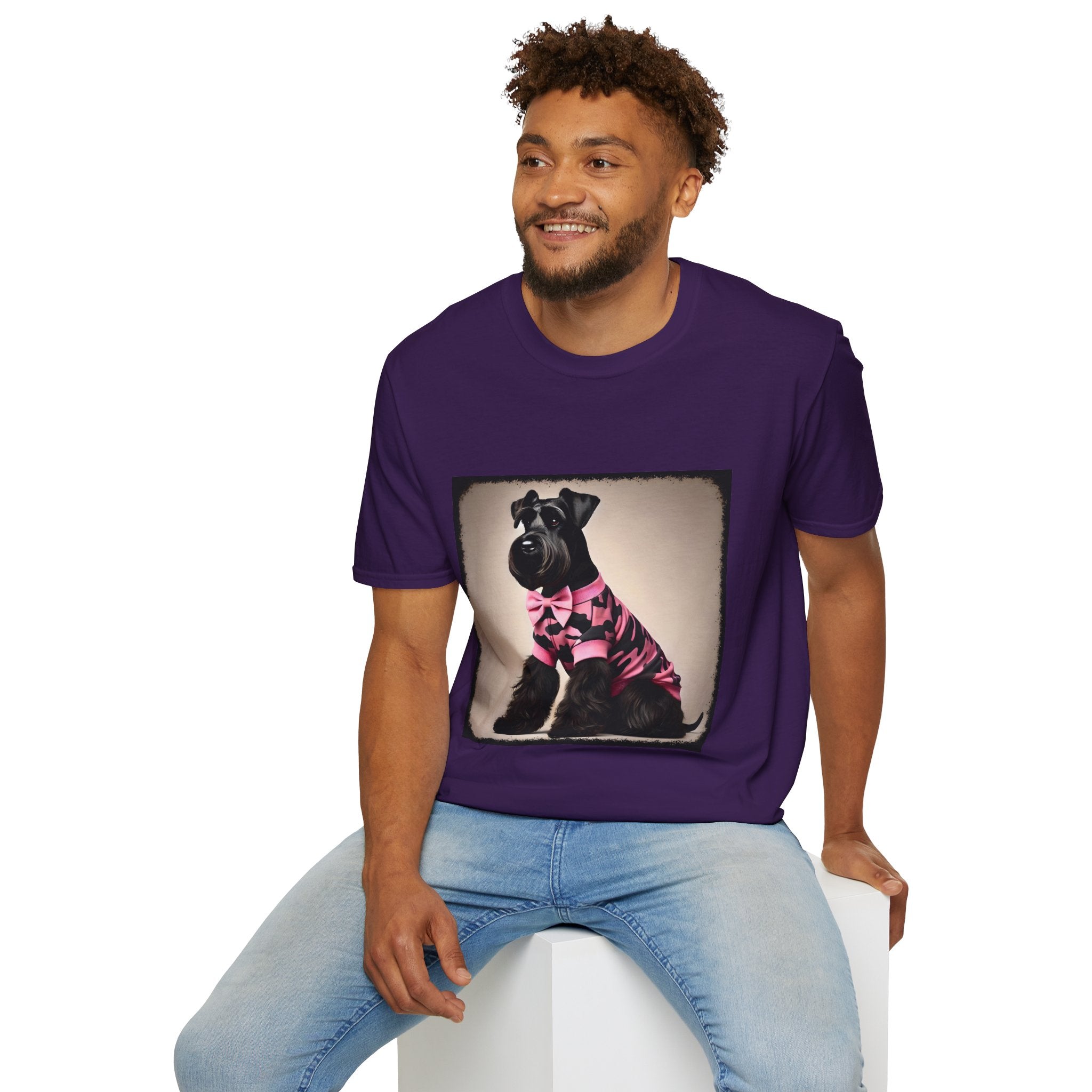 Schnauzer Pink Camo Cutie | Unisex Dog T-Shirt