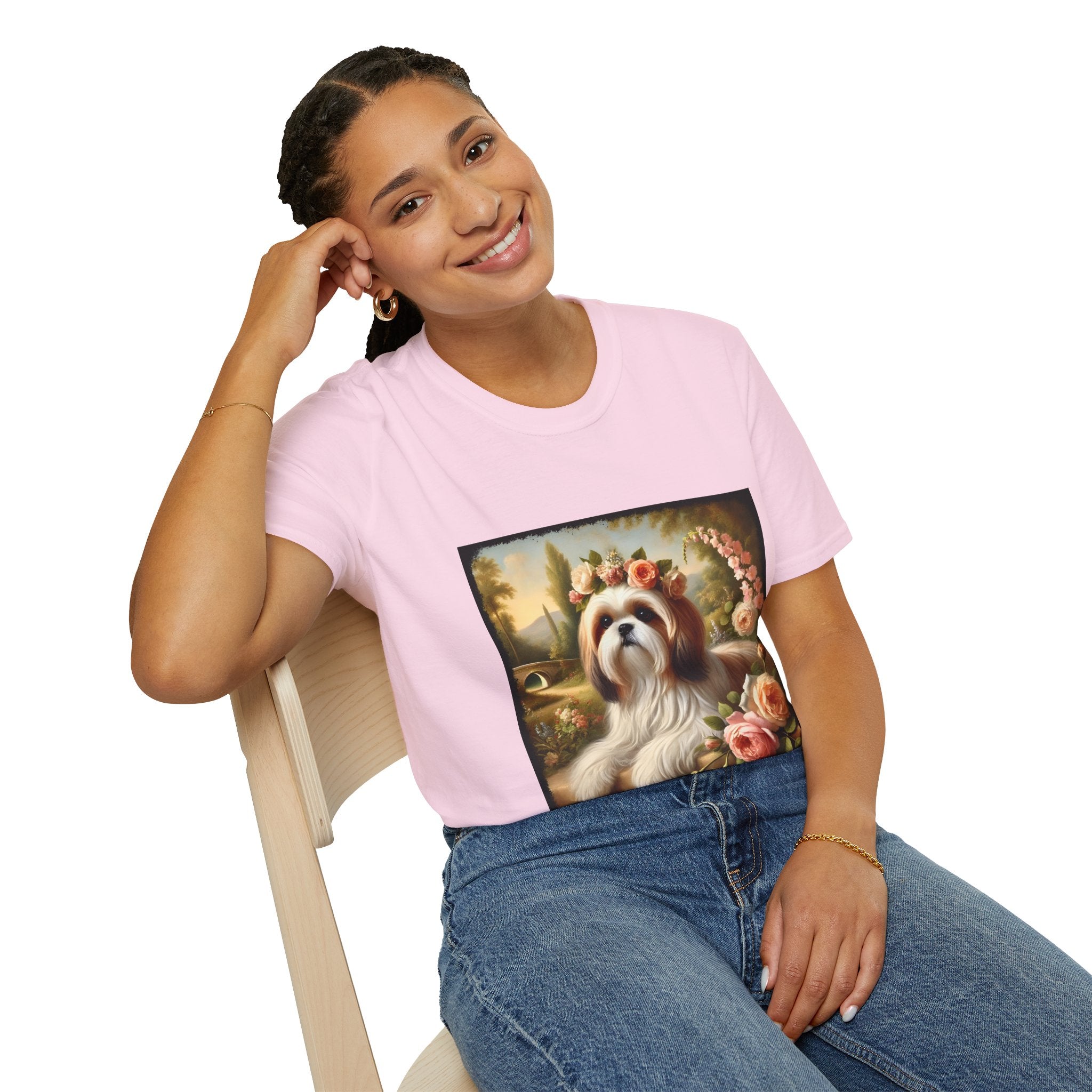Shih Tzu Botanical Beauty | Unisex Dog T-Shirt