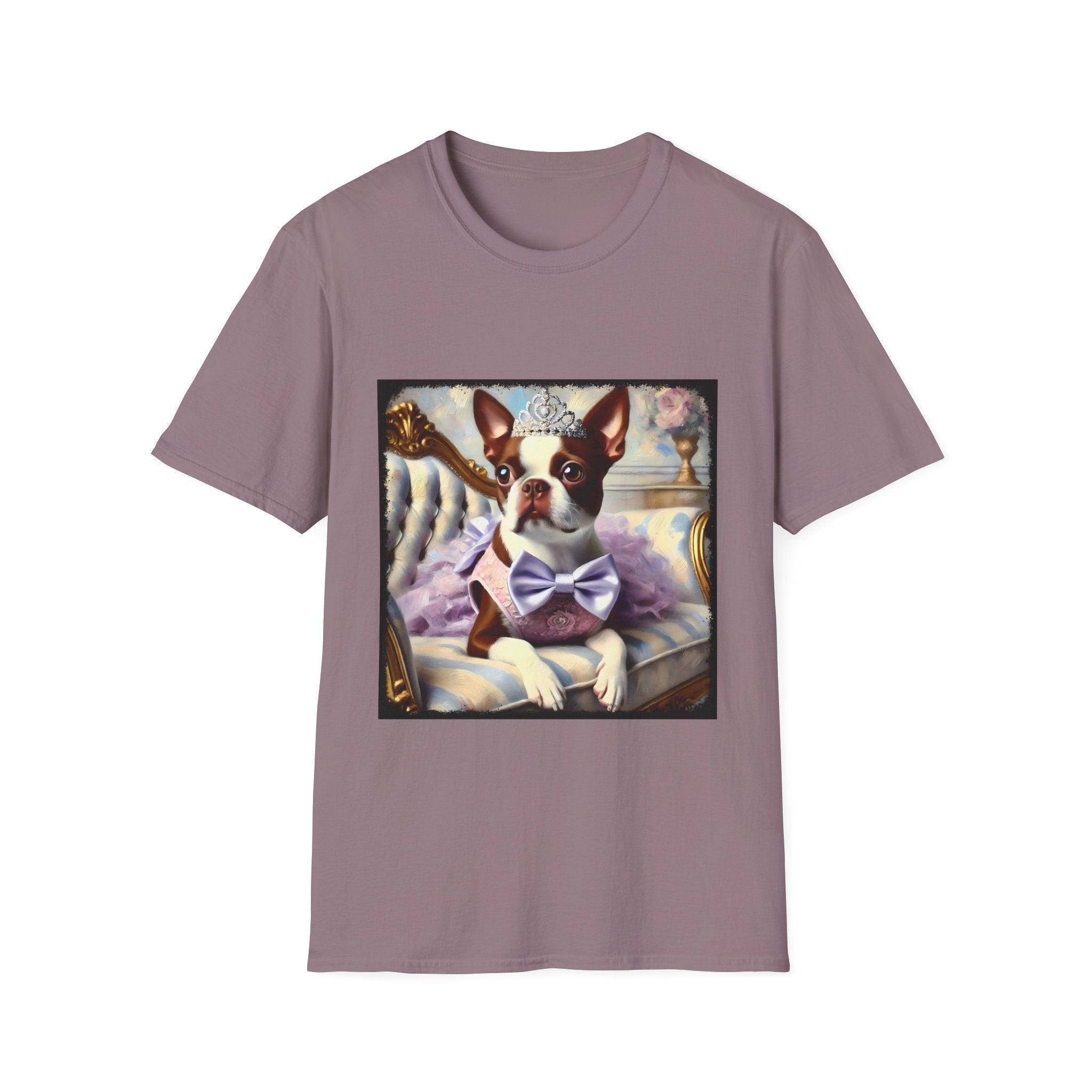 Boston Terrier Purple Princess Classic | Unisex Dog T-Shirt