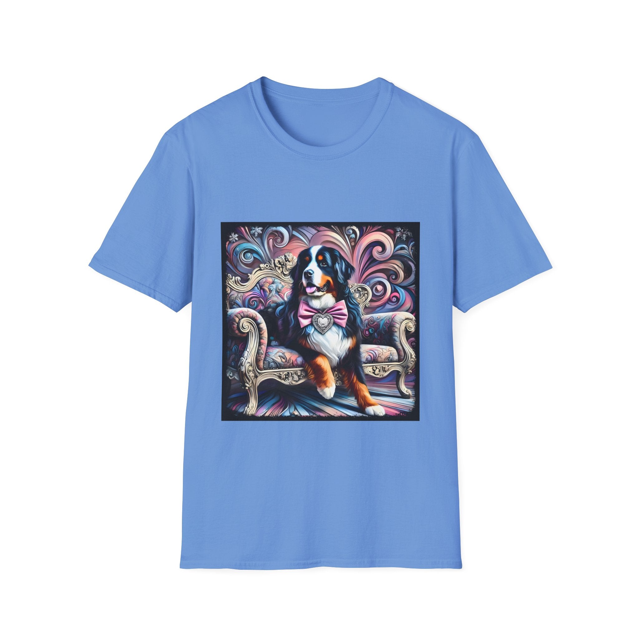 Bernese Mountain Dog Purple Diamond Vivid Swirl | Unisex Dog T-Shirt