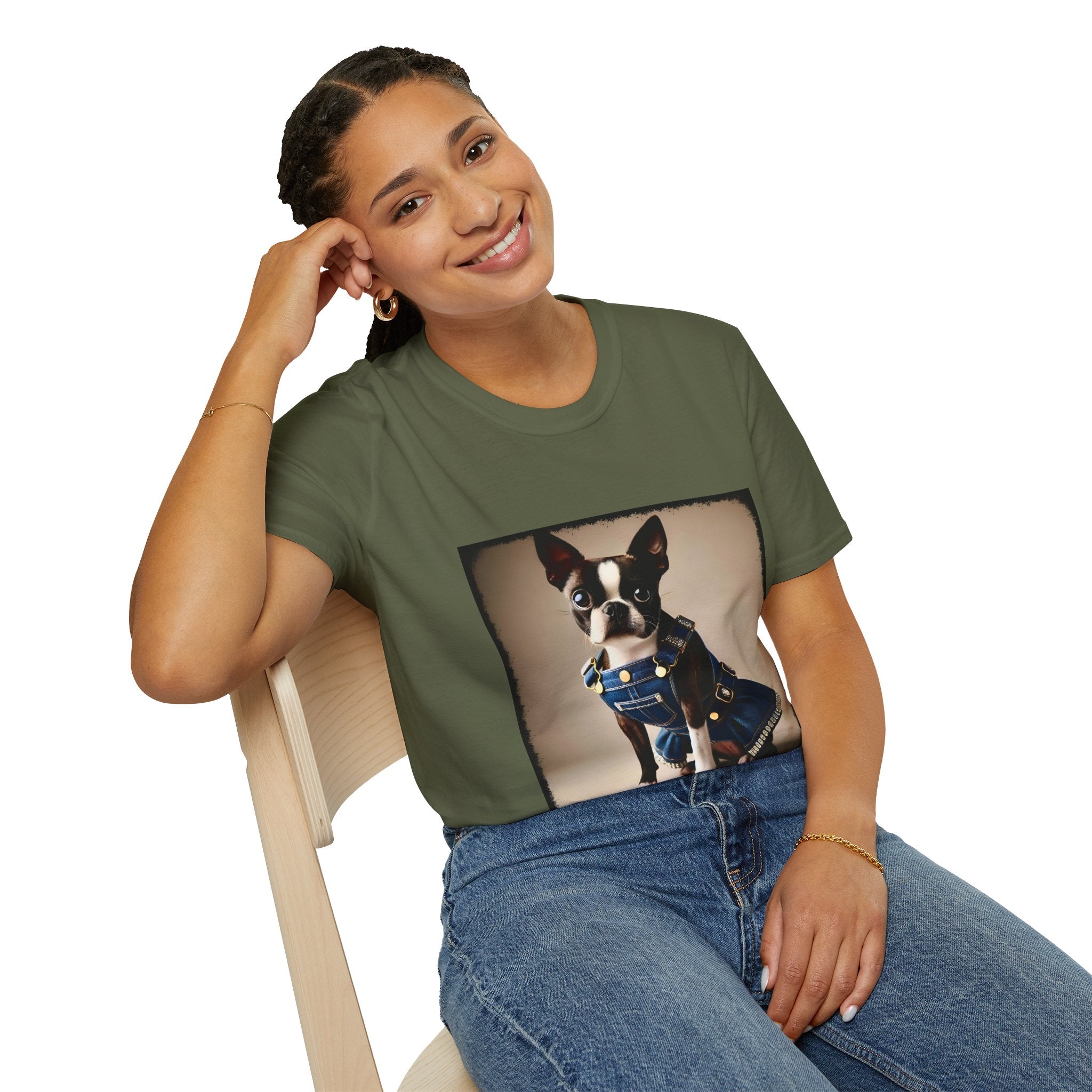 Boston Terrier Jean Dream | Unisex Dog T-Shirt