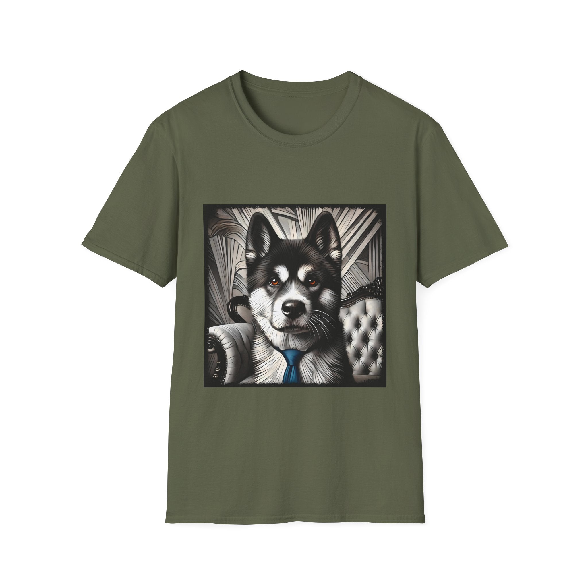 Akita B&W Bold Eyes | Unisex Dog T-Shirt