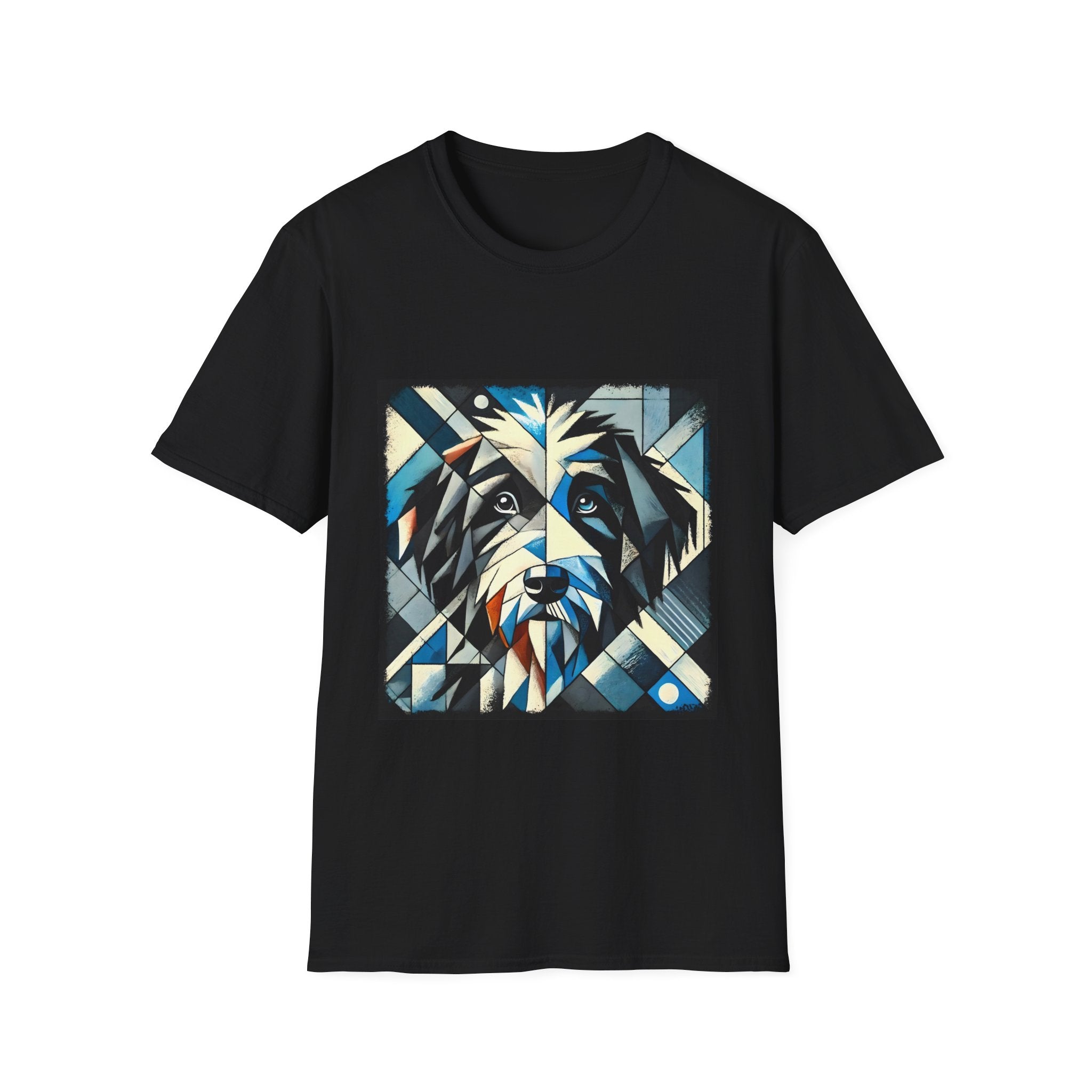 Bernedoodle Blue Geometric | Unisex Dog T-Shirt
