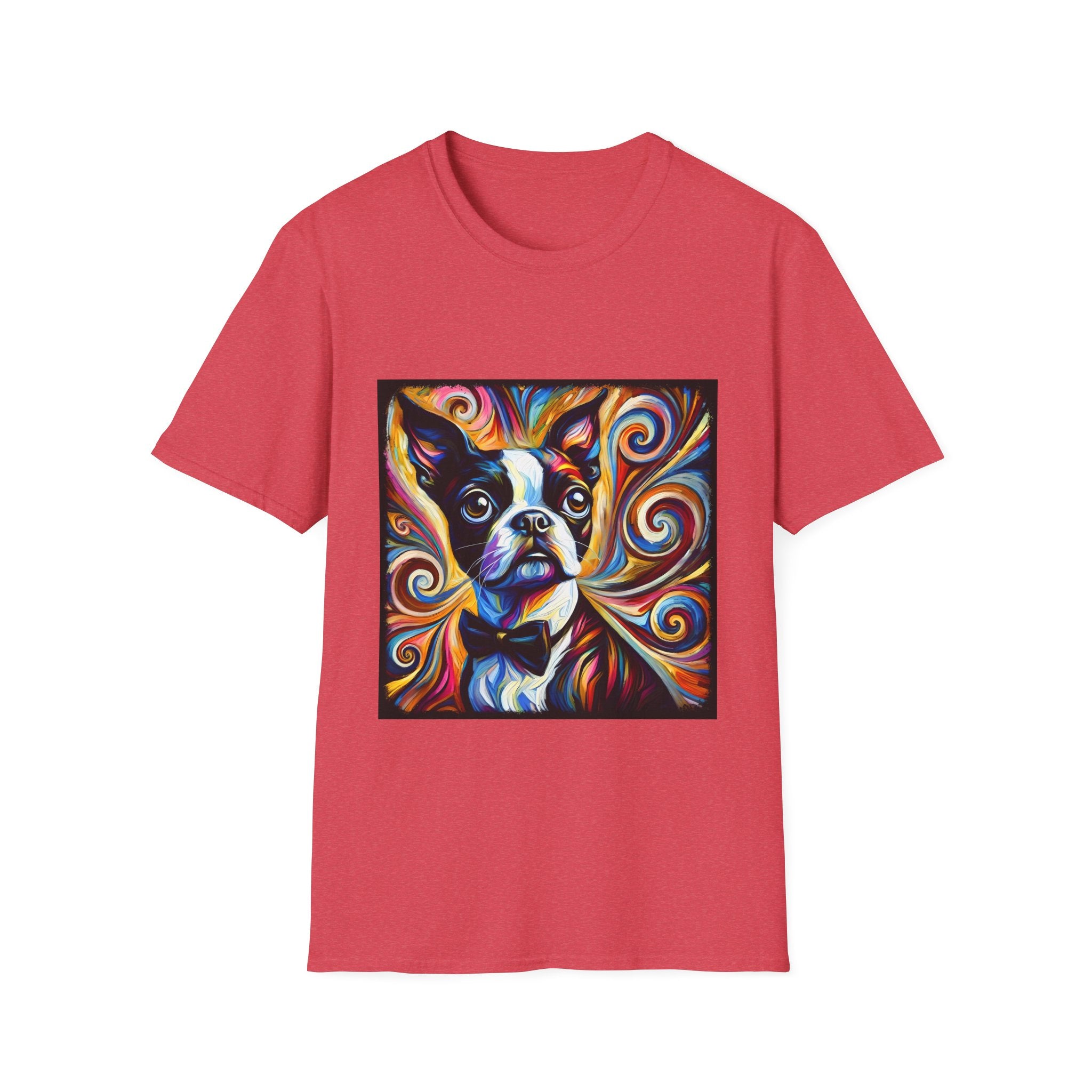 Boston Terrier Bowtie Swirl | Unisex Dog T-Shirt