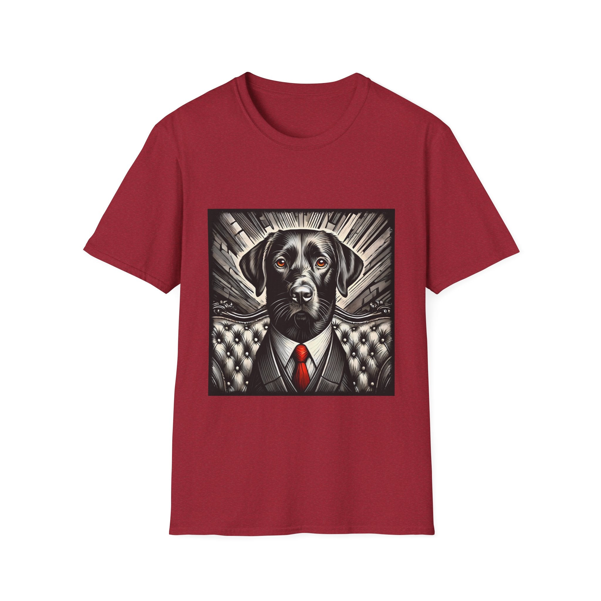 Labrador Retriever B&W Bold Red Tie | Unisex Dog T-Shirt
