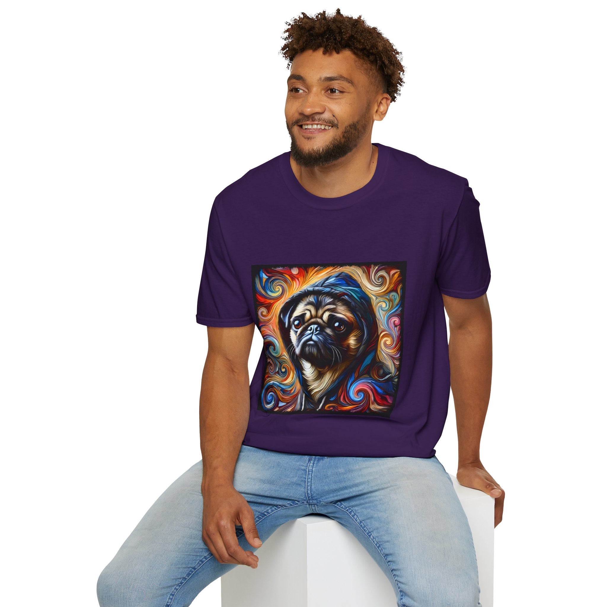 Pug Relaxed Swirl | Unisex Dog T-Shirt