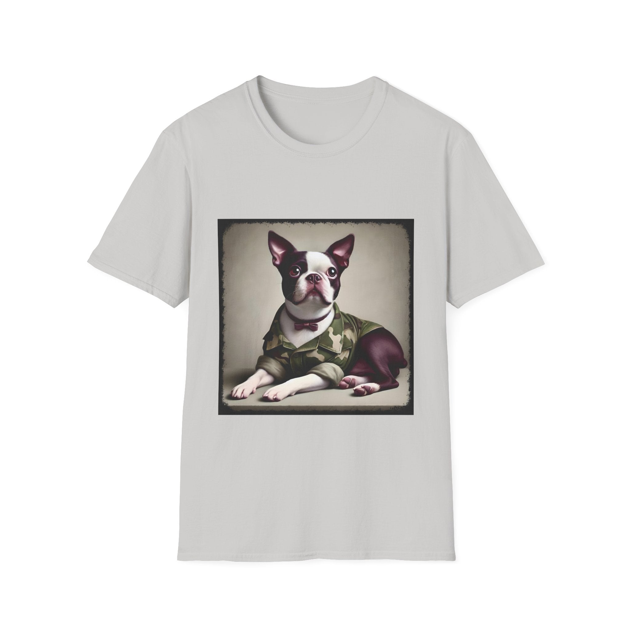 Boston Terrier Camo Cutie | Unisex Dog T-Shirt
