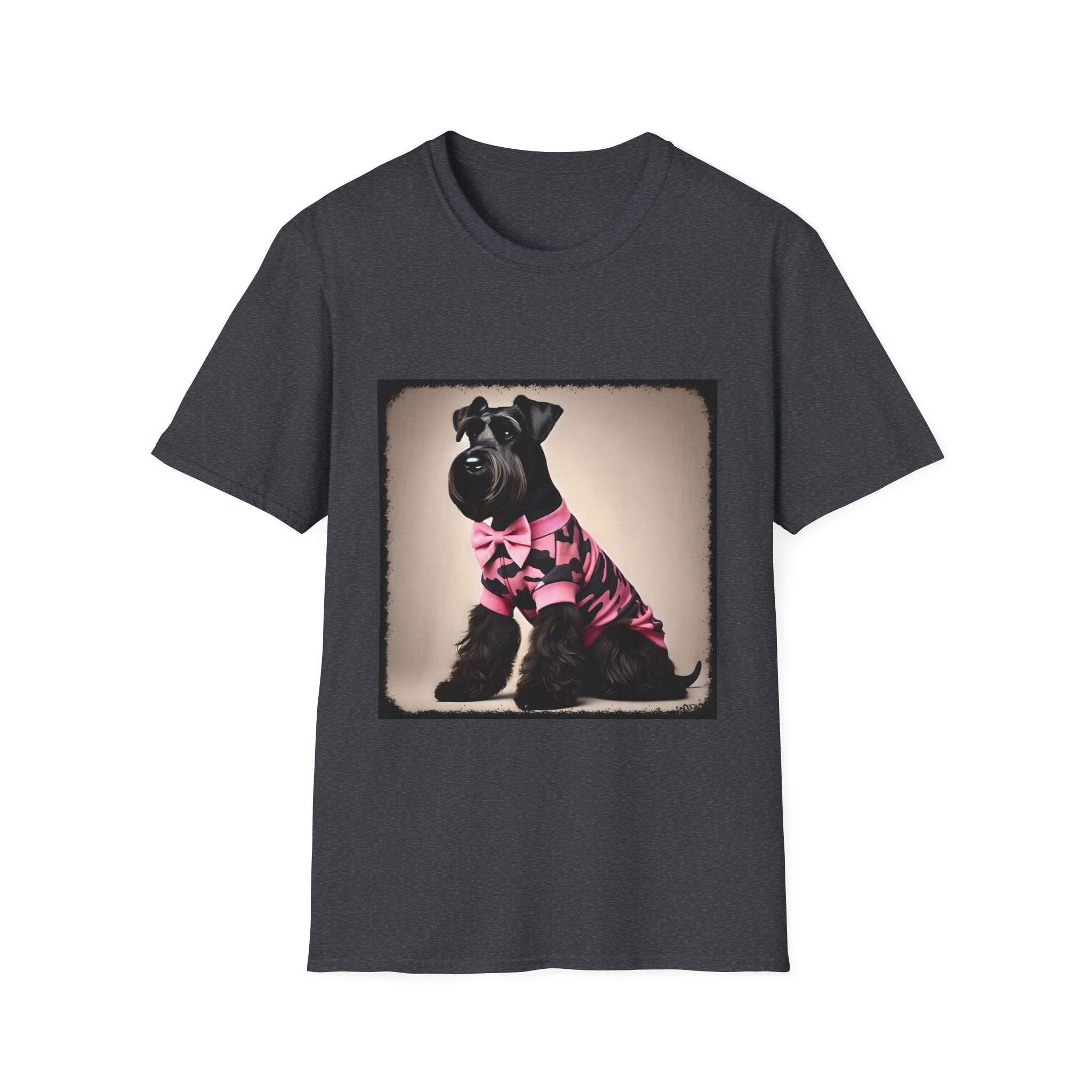 Schnauzer Pink Camo Cutie | Unisex Dog T-Shirt