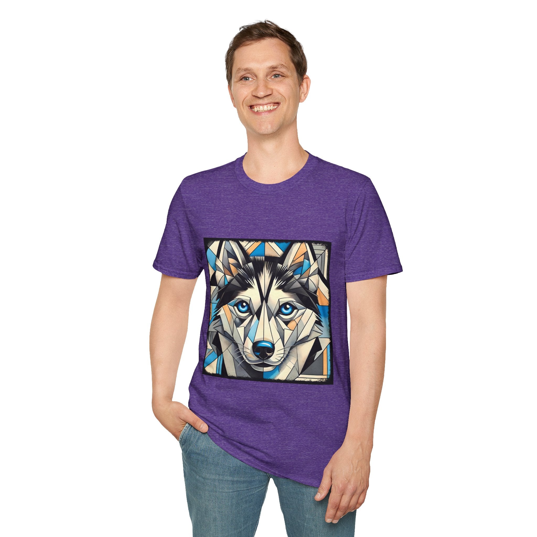 Siberian Husky Bold Geometric | Unisex Dog T-Shirt