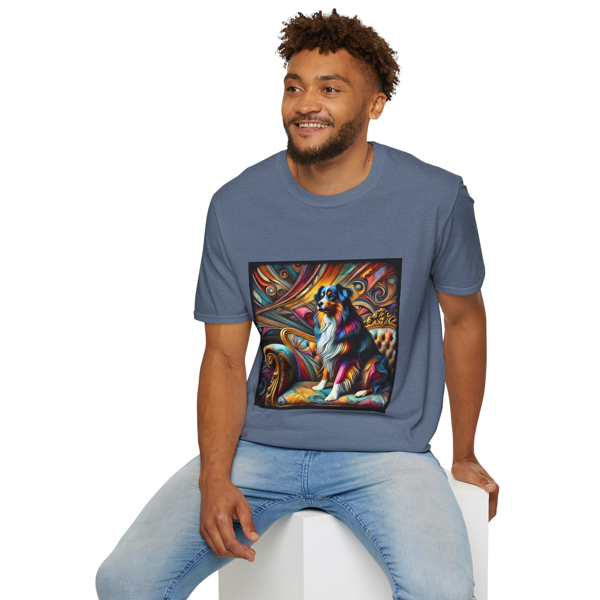 Australian Shepherd Vivd Swirl | Unisex Dog T-Shirt