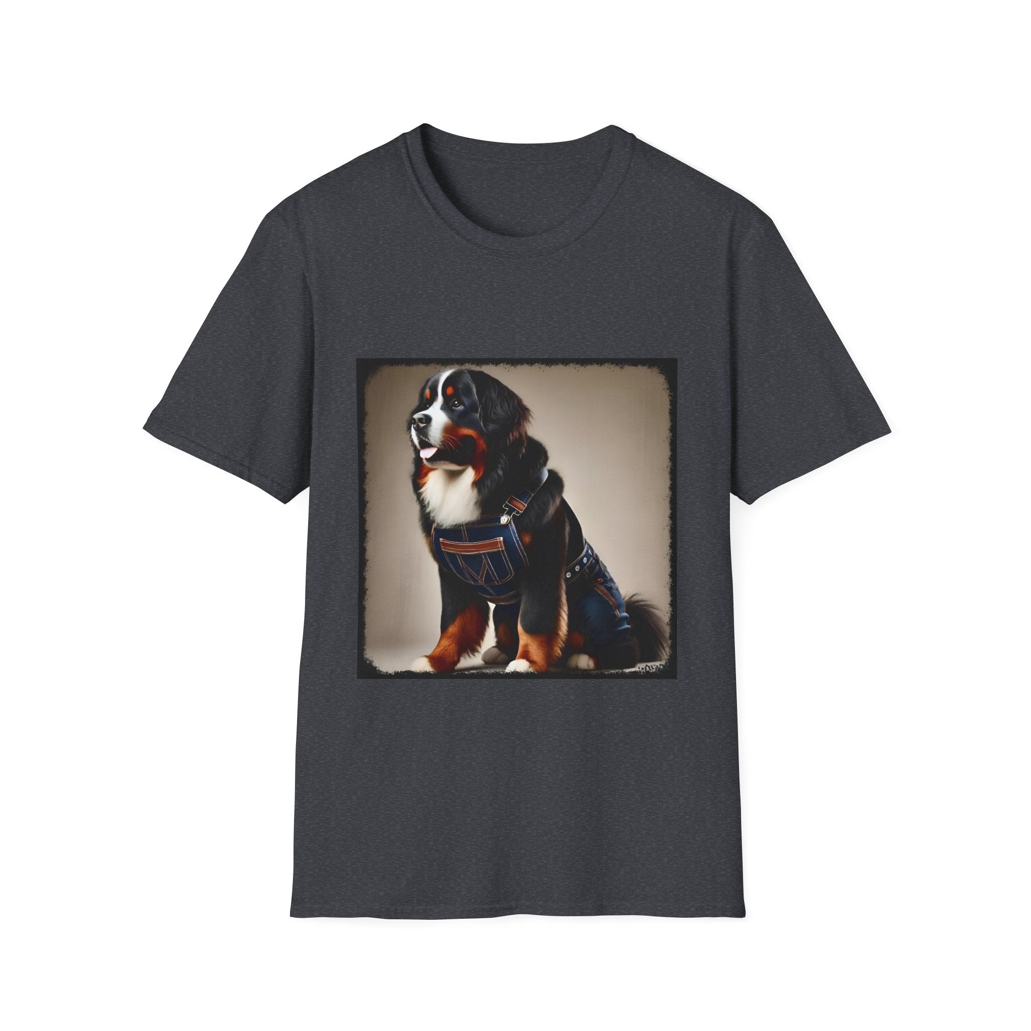 Bernese Mountain Dog Denim Darling | Unisex Dog T-Shirt