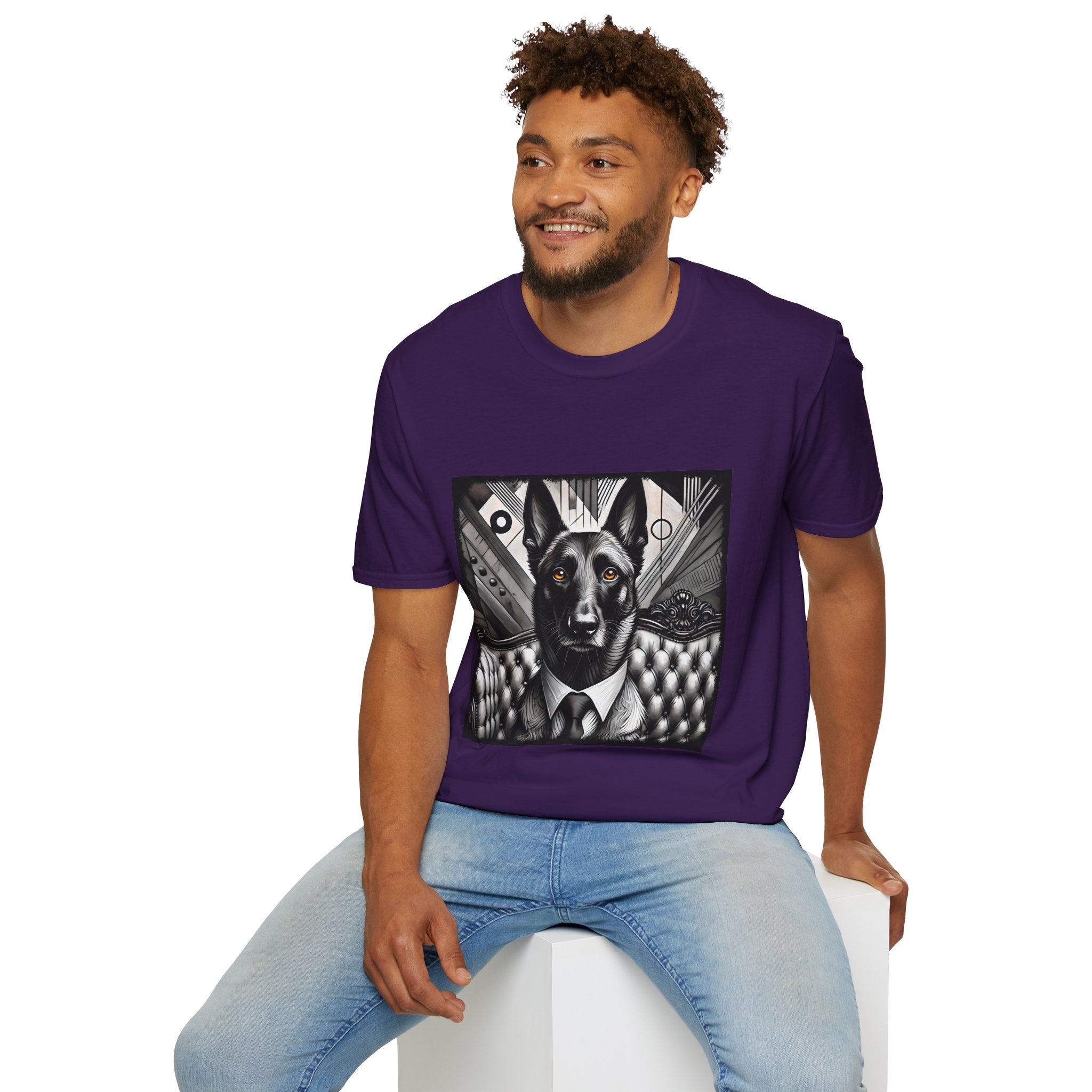 Belgian Malinois B&W Bold Eyes | Unisex Dog T-Shirt