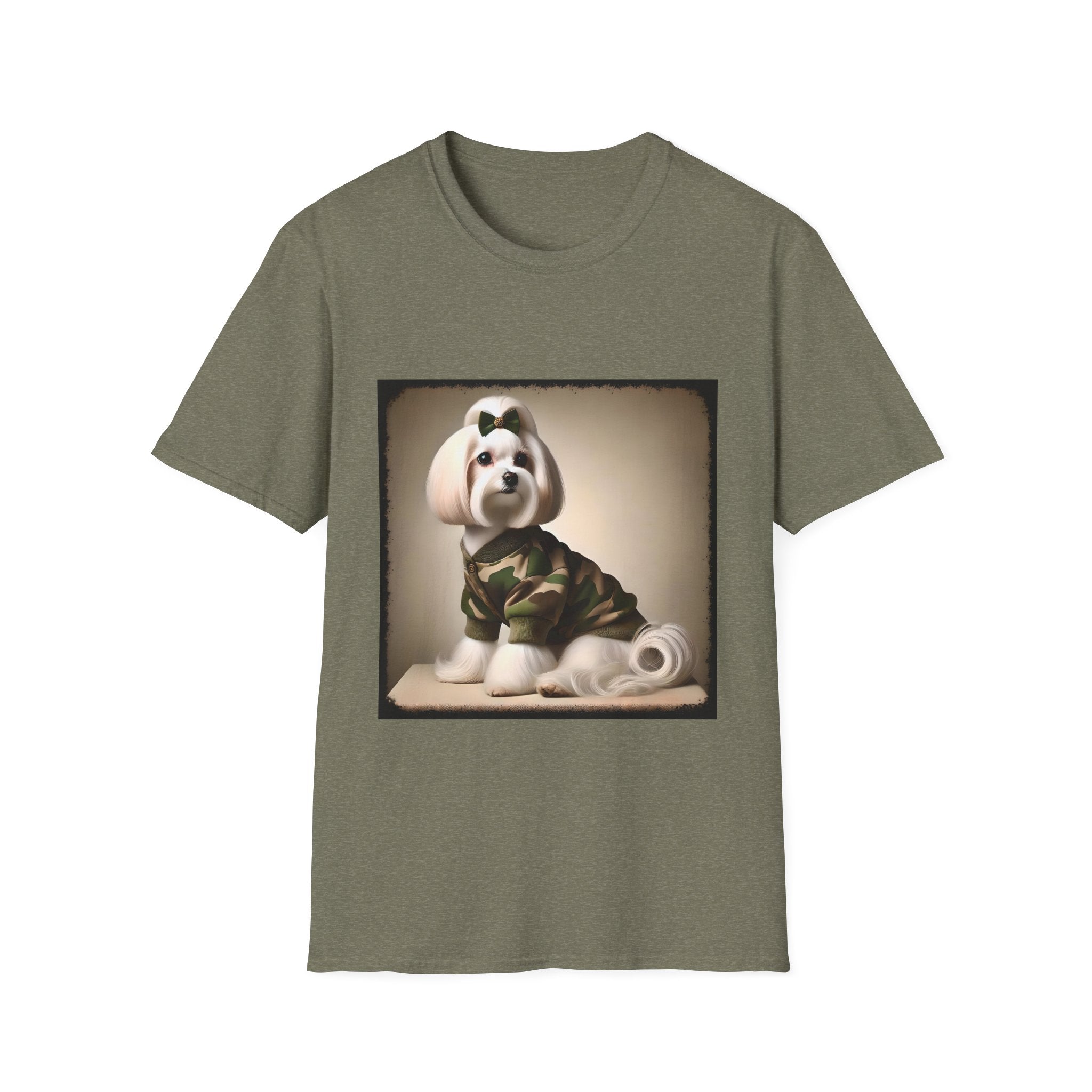 Maltese Camo Cutie | Unisex Dog T-Shirt