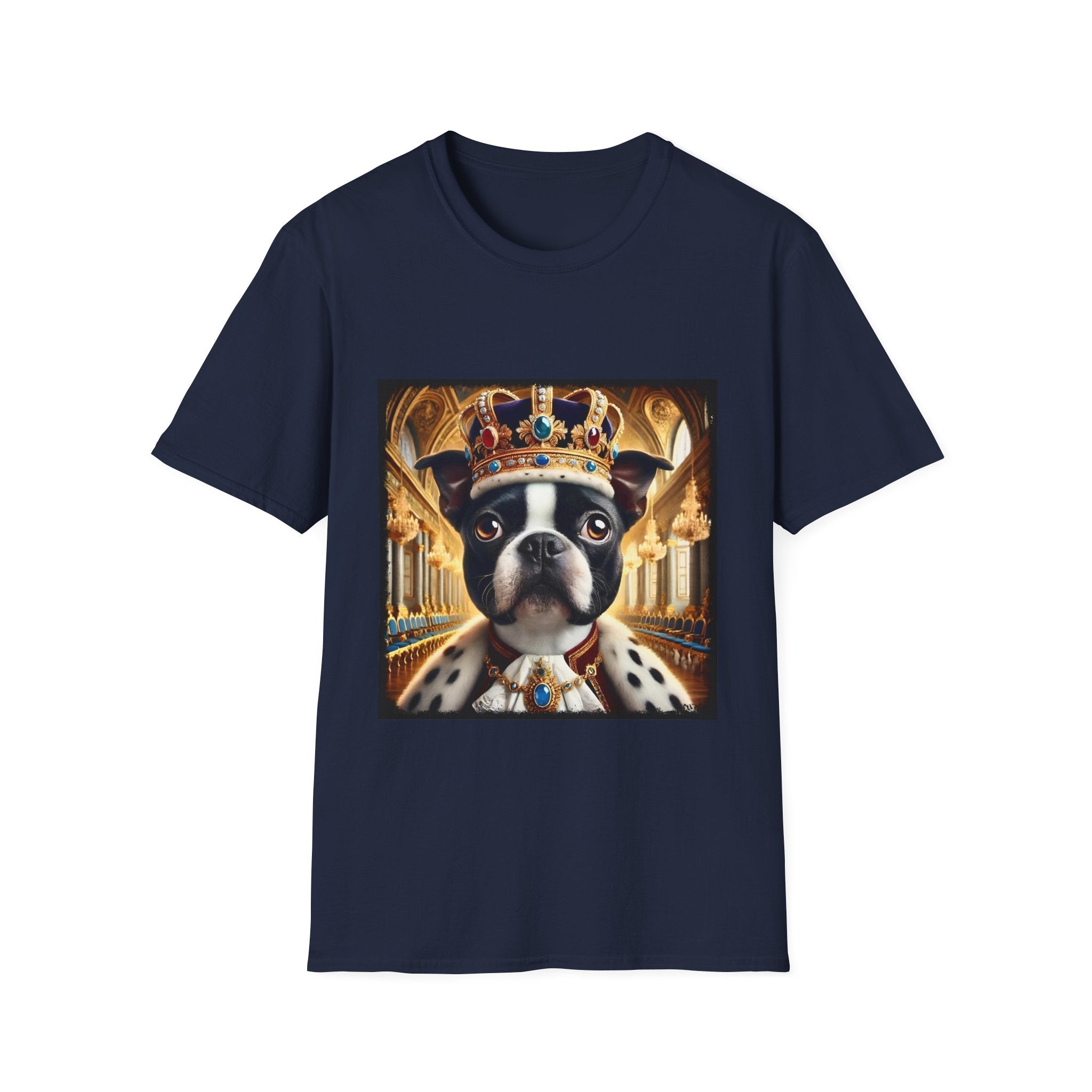 Boston Terrier Mighty Monarch | Unisex Dog T-Shirt
