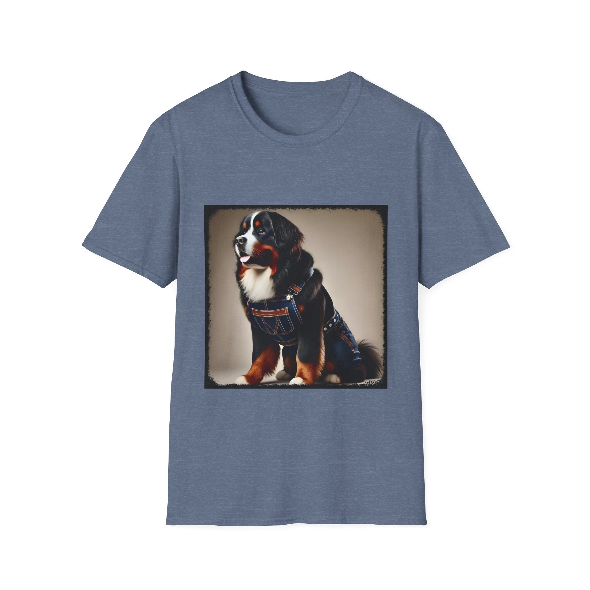 Bernese Mountain Dog Denim Darling | Unisex Dog T-Shirt