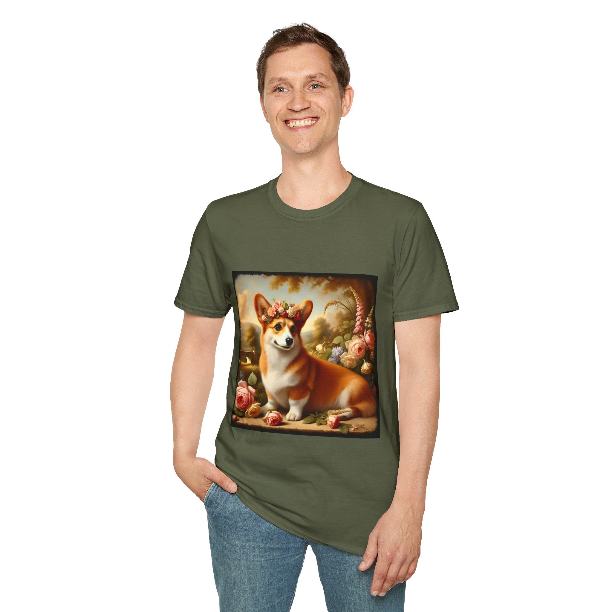 Pembroke Welsh Corgi Botanical Beauty | Unisex Dog T-Shirt