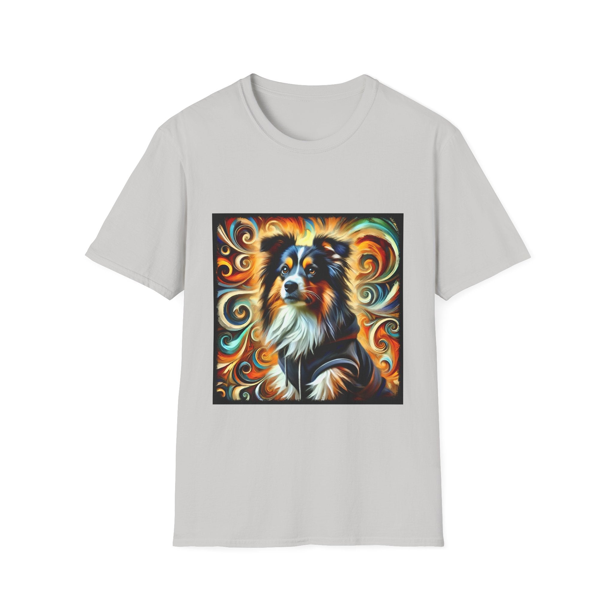 Miniature American Shepherd swirl design cotton tee