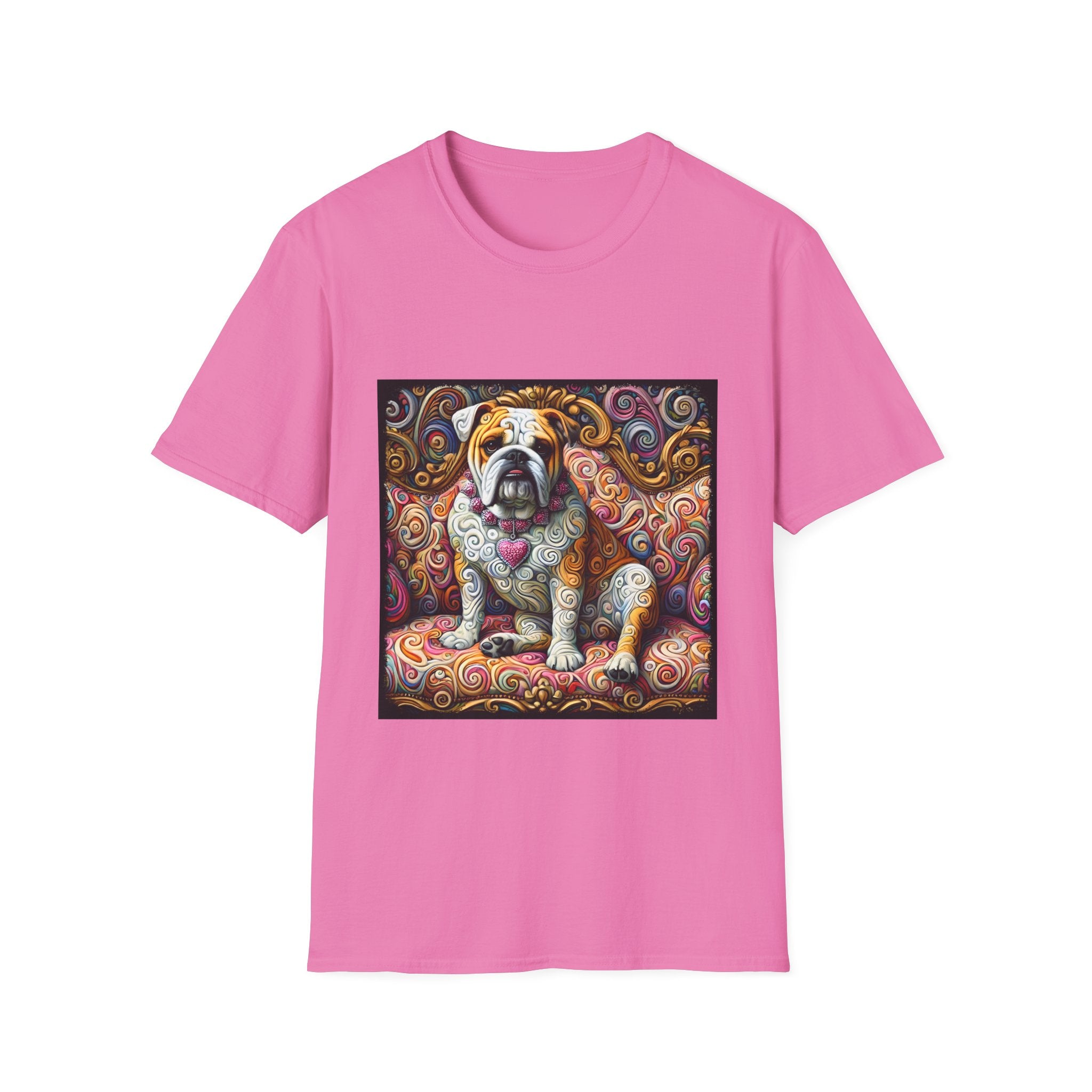 Bulldog Pink Diamond Swirl | Unisex Dog T-Shirt