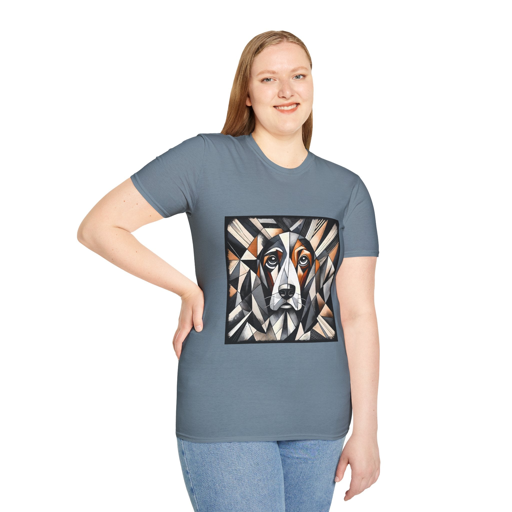 Basset Hound Bold Geometric | Unisex Dog T-Shirt