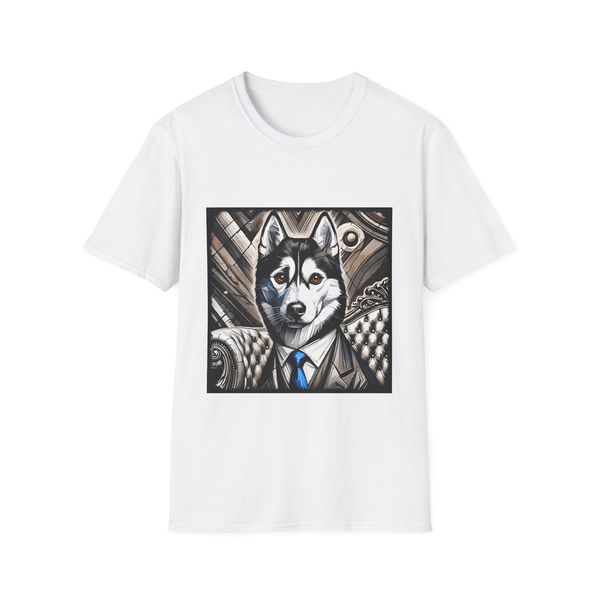 Siberian Husky B&W Bold Eyes | Unisex Dog T-Shirt