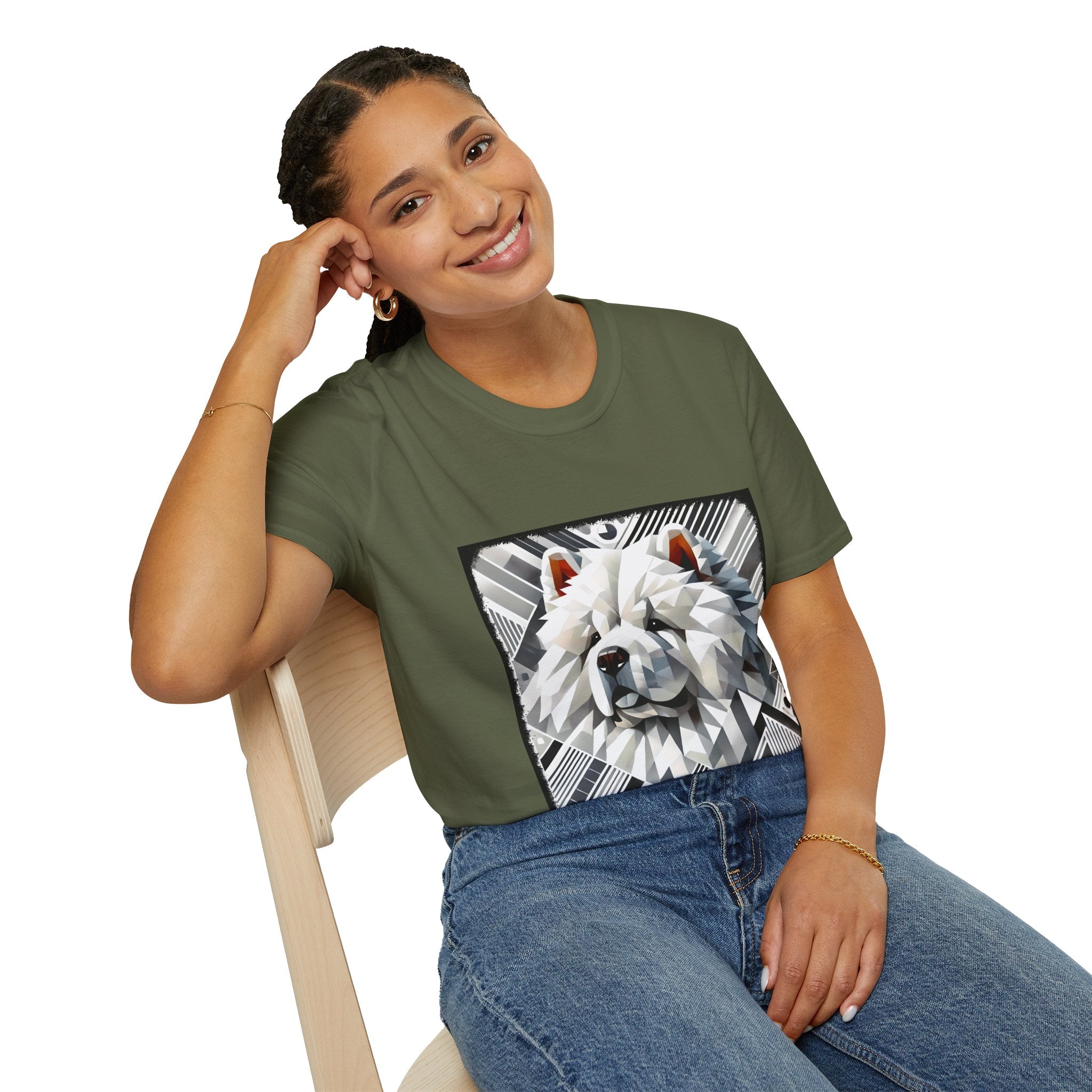 Chow Chow Snow Geometric | Unisex Dog T-Shirt