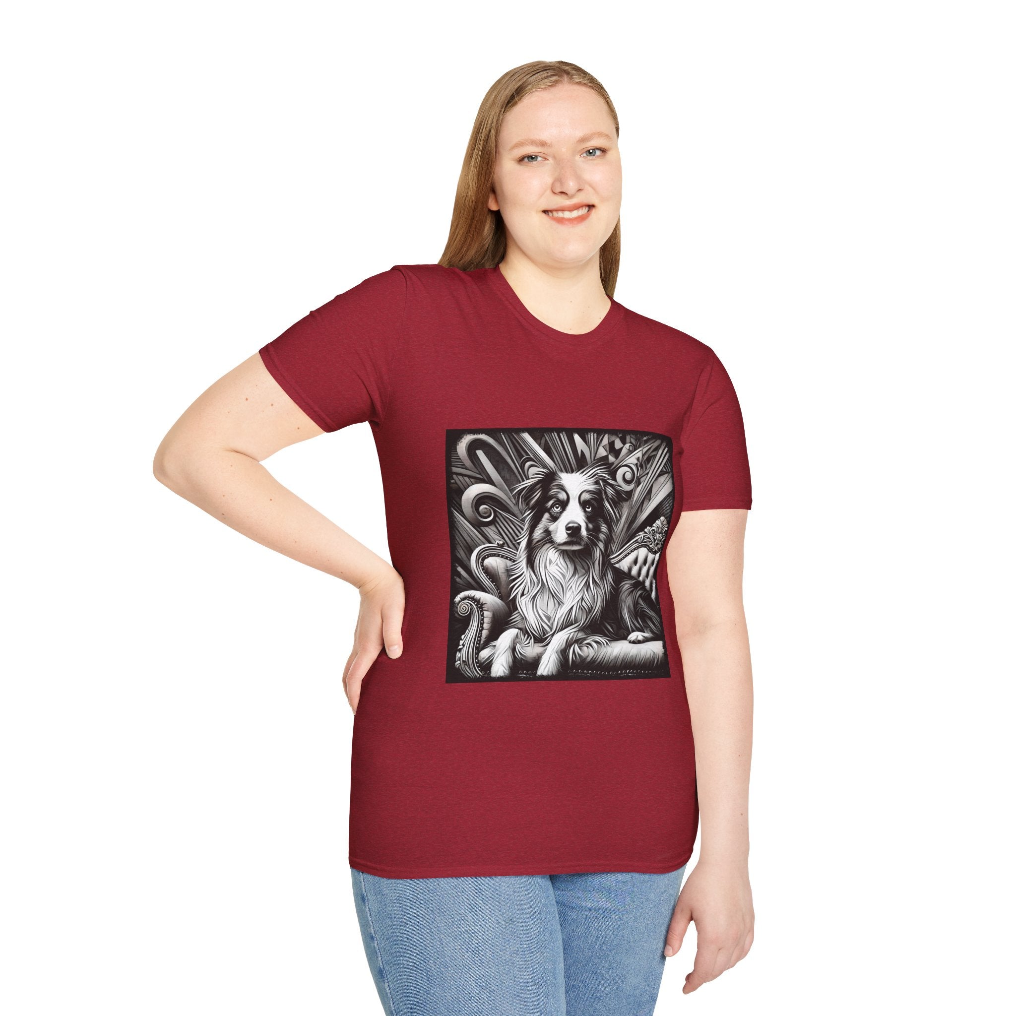 Australian Shepherd B&W Bold | Unisex Dog T-Shirt