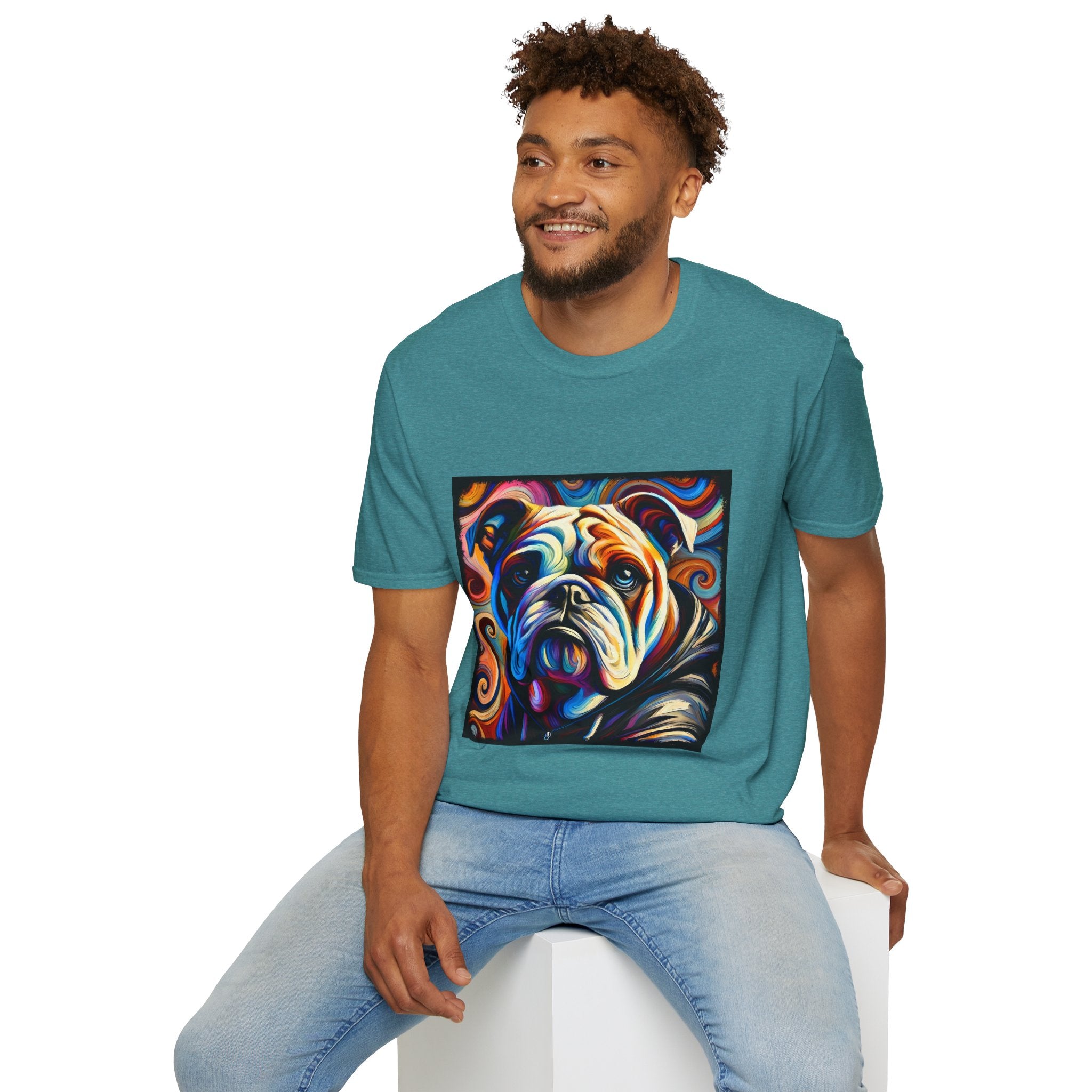 Bulldog Relaxed Swirl | Unisex Dog T-Shirt