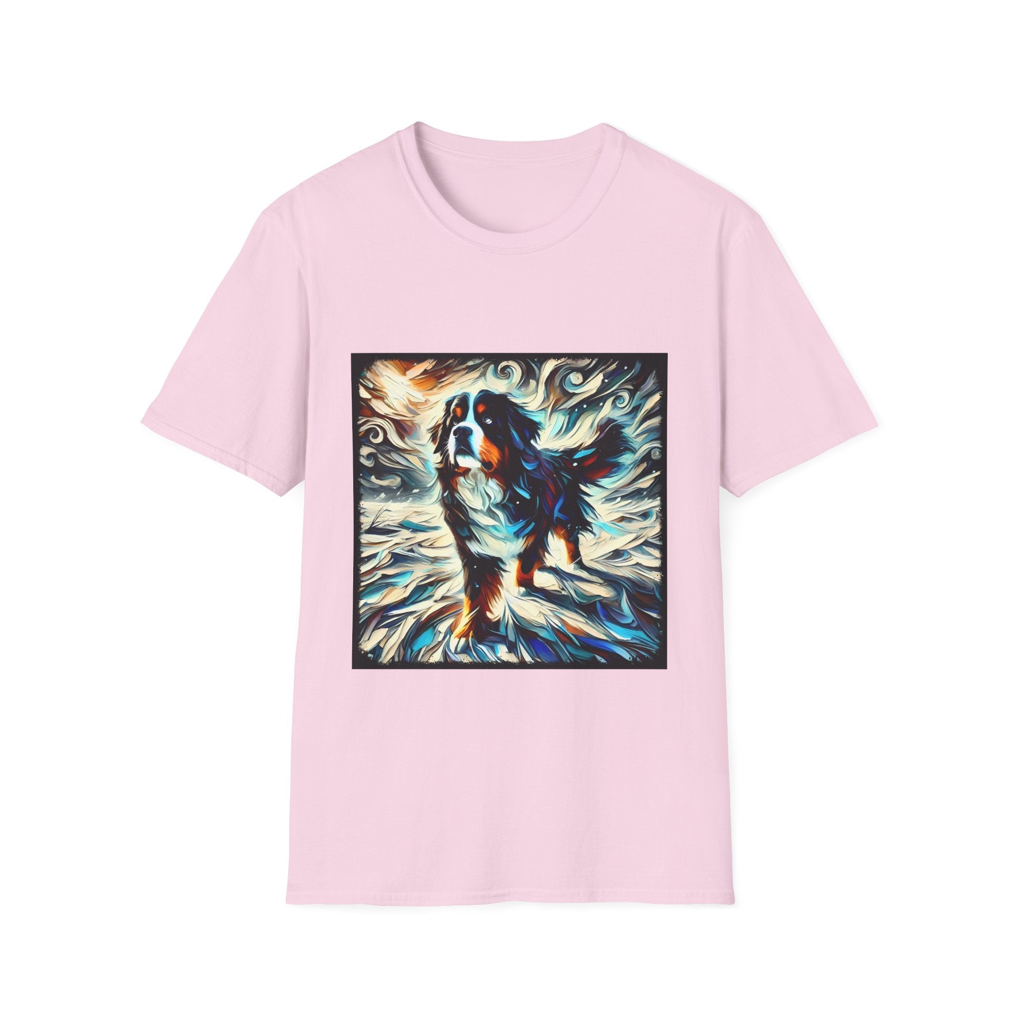 Bernese Mountain Dog Snow Swirl | Unisex Dog T-Shirt