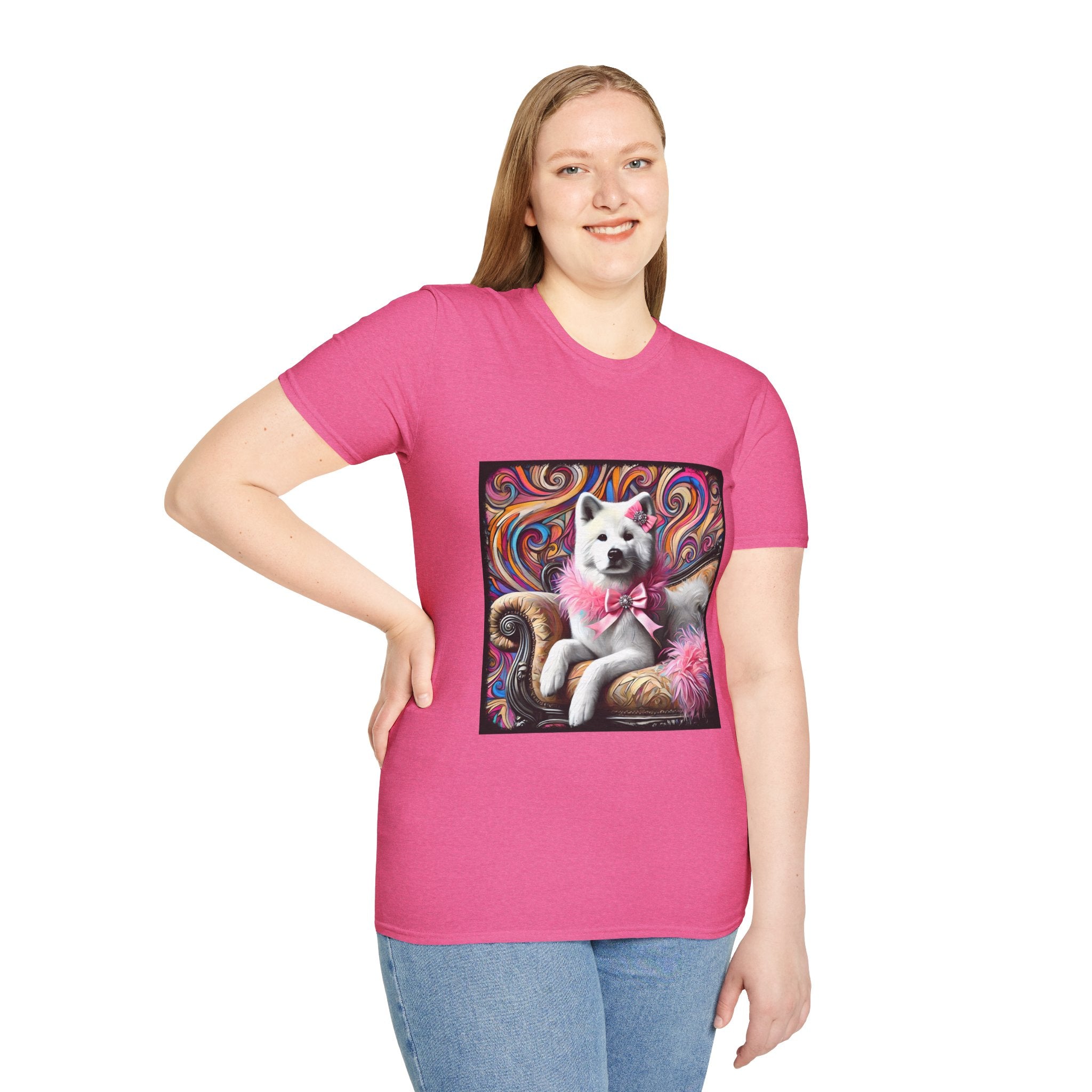 Akita Pink Sass Swirl | Unisex Dog T-Shirt