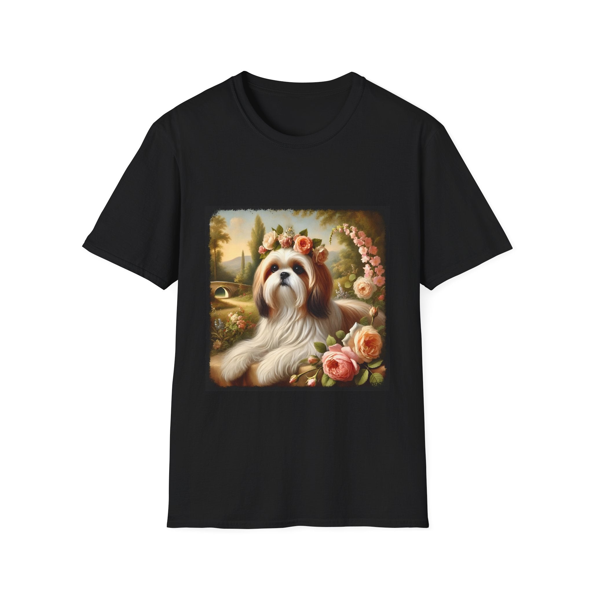 Shih Tzu Botanical Beauty | Unisex Dog T-Shirt
