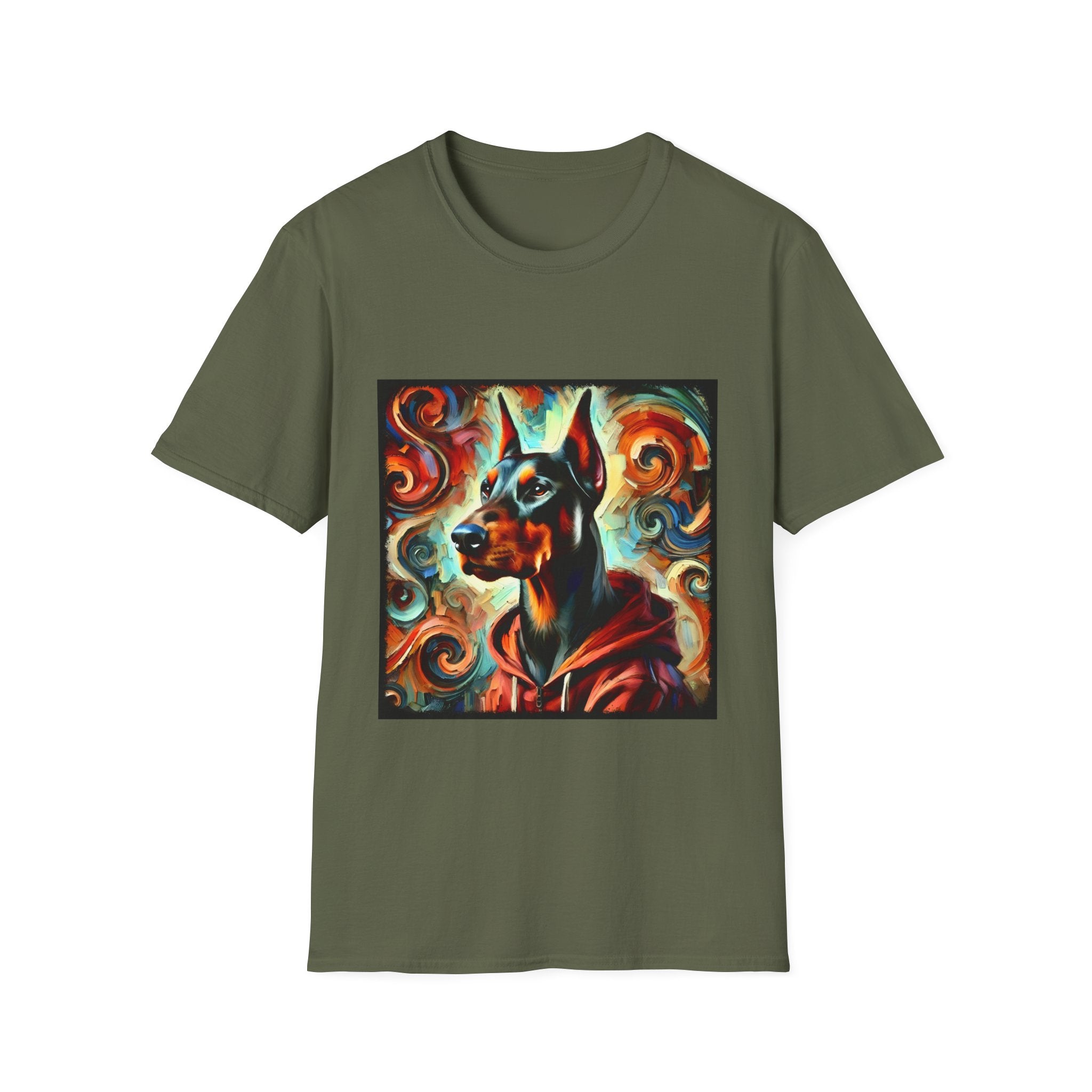 Doberman Pinscher Urban Swirl | Unisex Dog T-Shirt