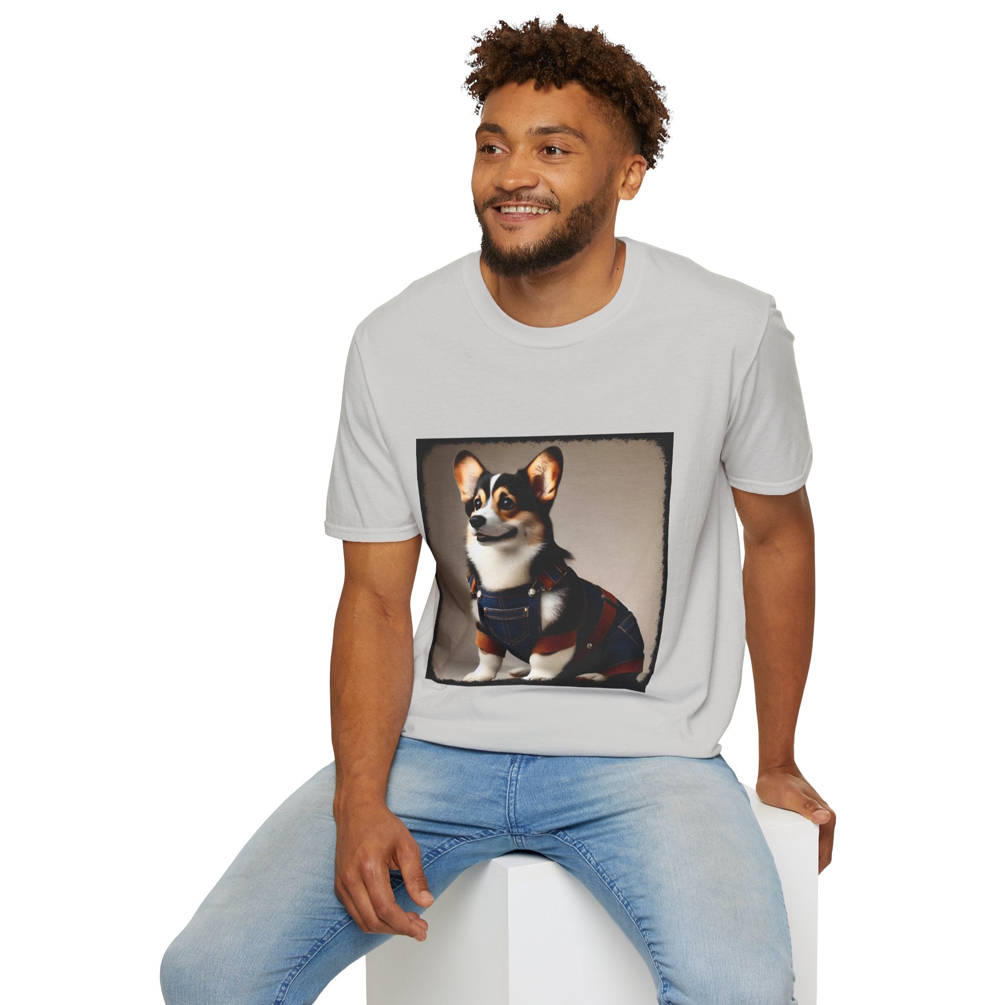 Pembroke Welsh Corgi Denim Dude | Unisex Dog T-Shirt