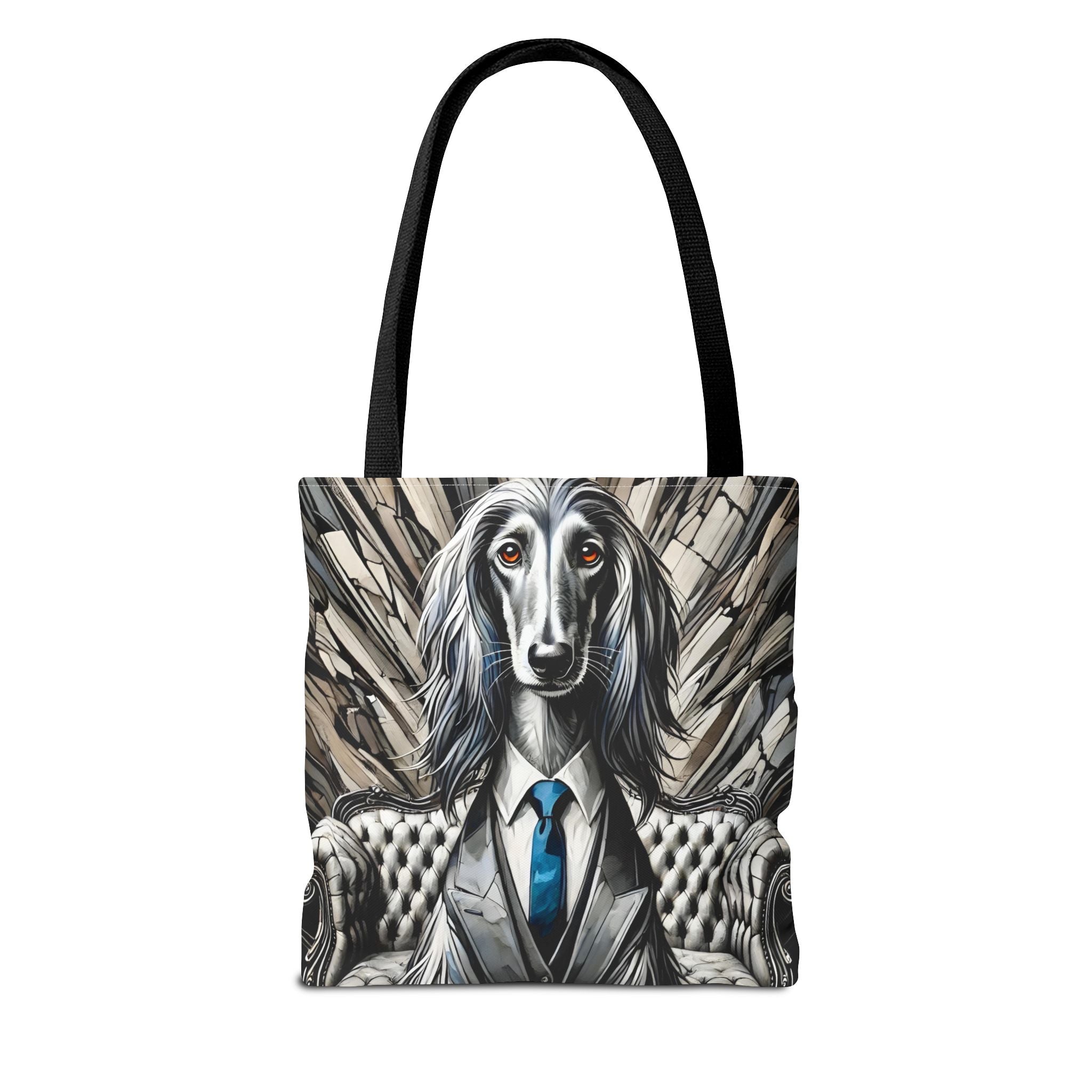 Afghan Hound B&W Bold Gentleman | Dog Themed Tote Bag