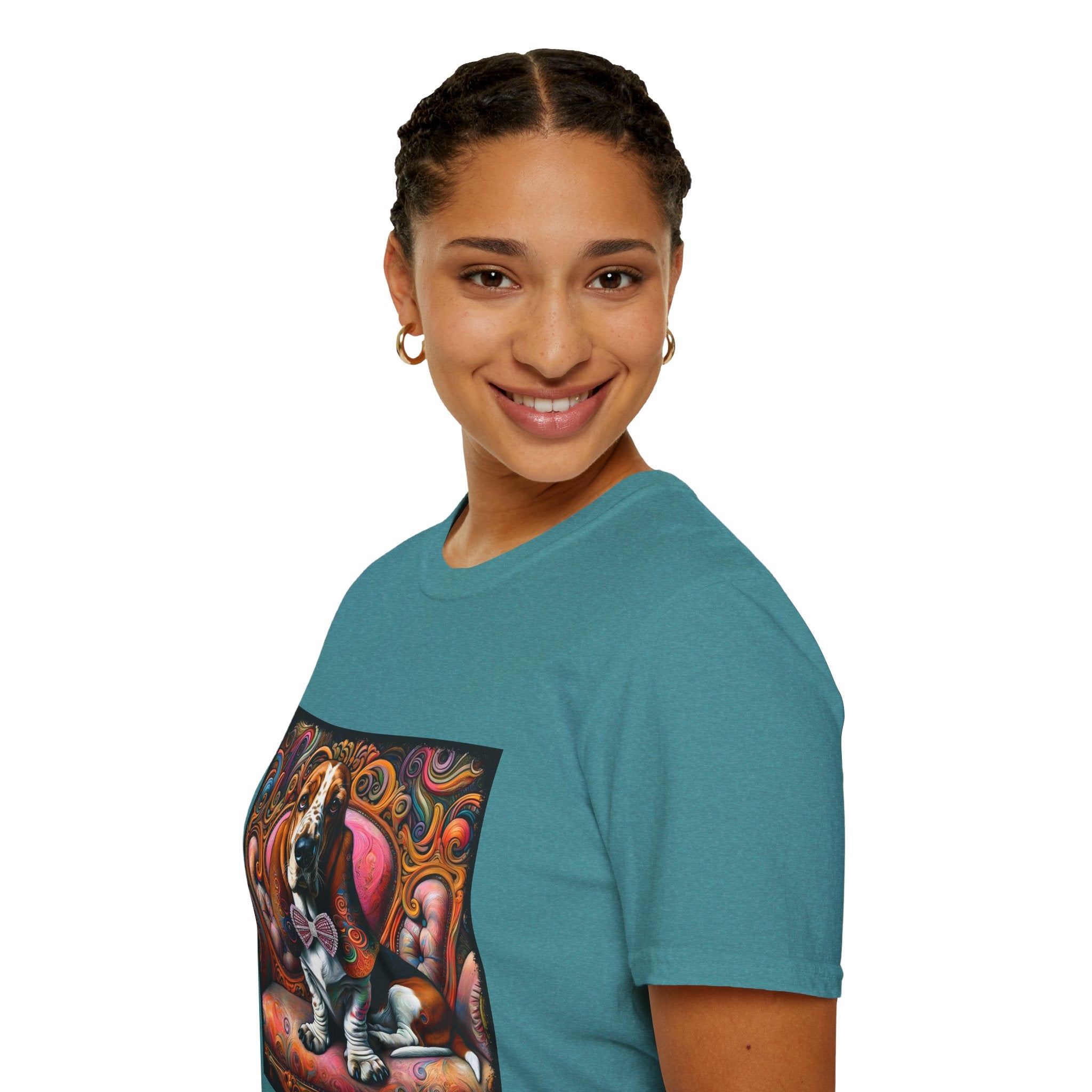 Basset Hound Vivid Swirl | Unisex Dog T-Shirt