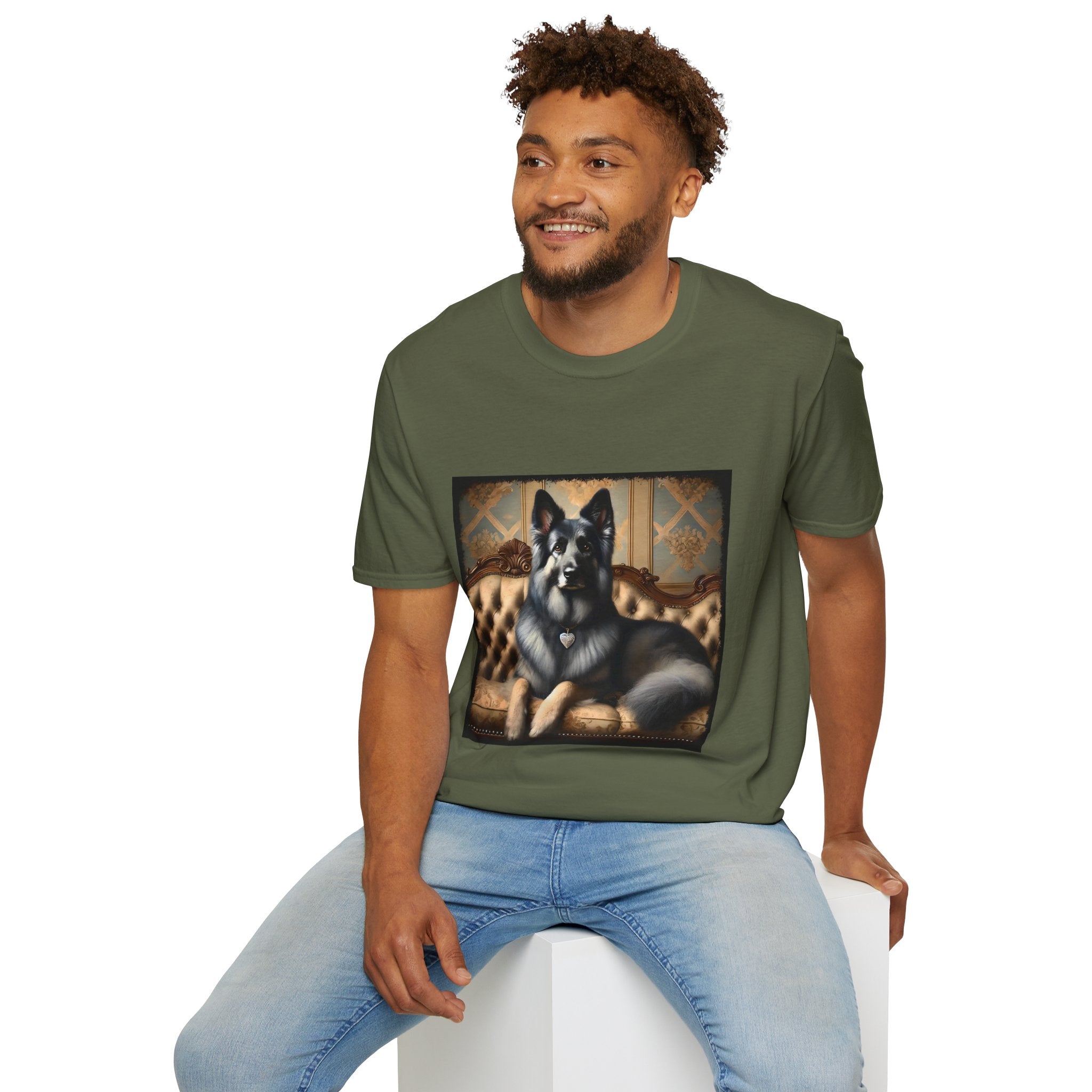 German Shepherd Diamond Princess | Unisex Softstyle T-Shirt