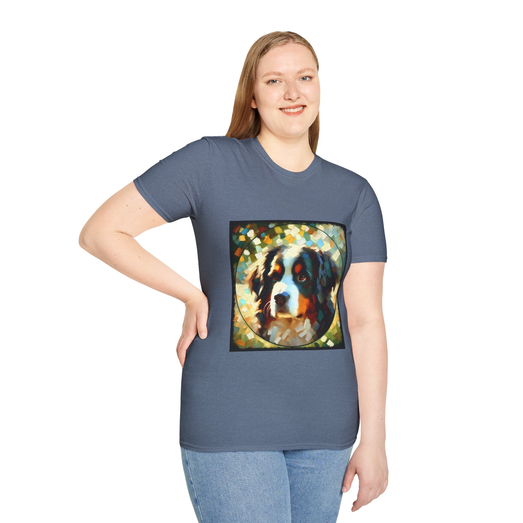 Bernese Mountain Dog Pixel Classic | Unisex Dog T-Shirt