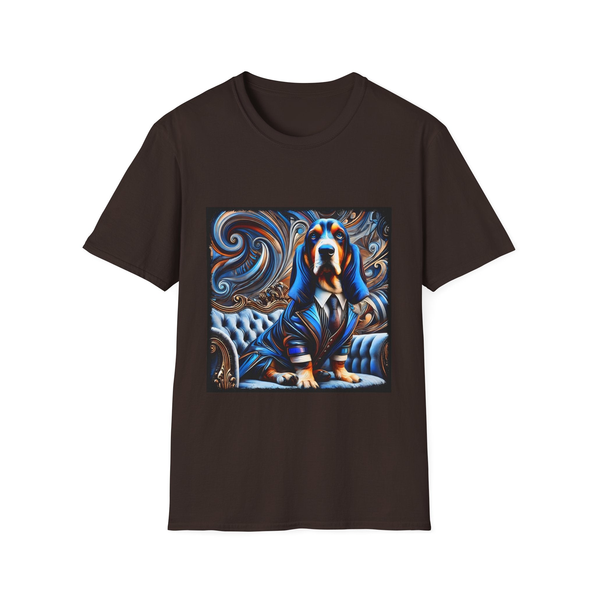 Basset Hound Bold Blue Feels | Unisex Dog T-Shirt