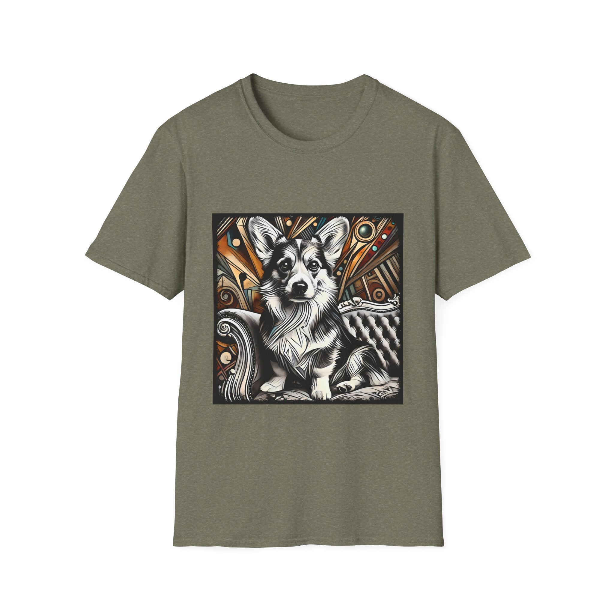 Pembroke Welsh Corgi B&W Warm Bold  | Unisex Dog T-Shirt