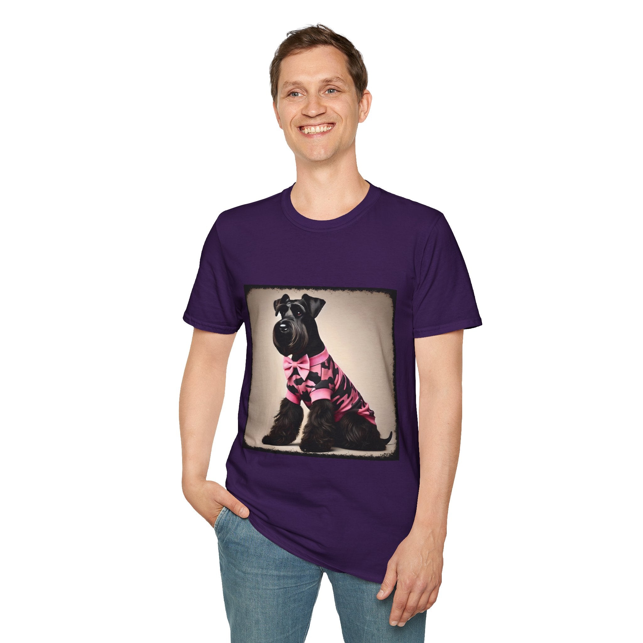 Schnauzer Pink Camo Cutie | Unisex Dog T-Shirt