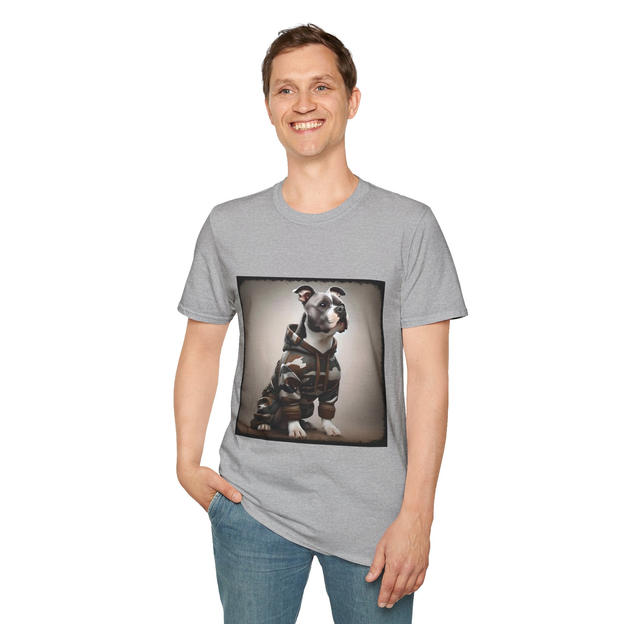 American Pit Bull Terrier Camo Cutie | Unisex Dog T-Shirt