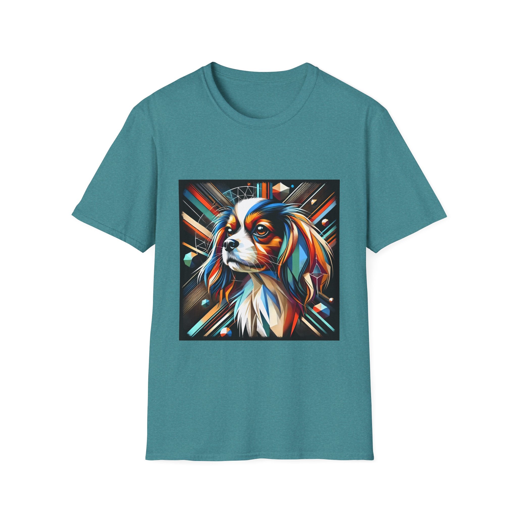 Cavalier King Charles Spaniel Multicolored Geometric | Unisex Dog T-Shirt