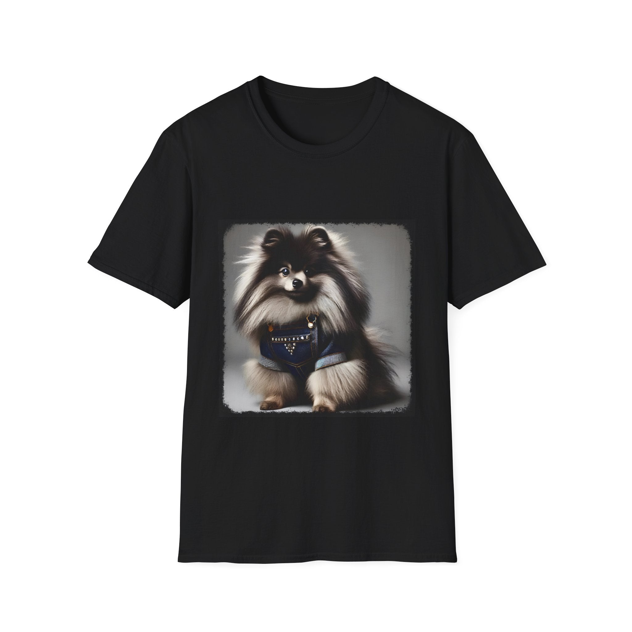 Pomeranian Denim Darling | Unisex Dog T-Shirt