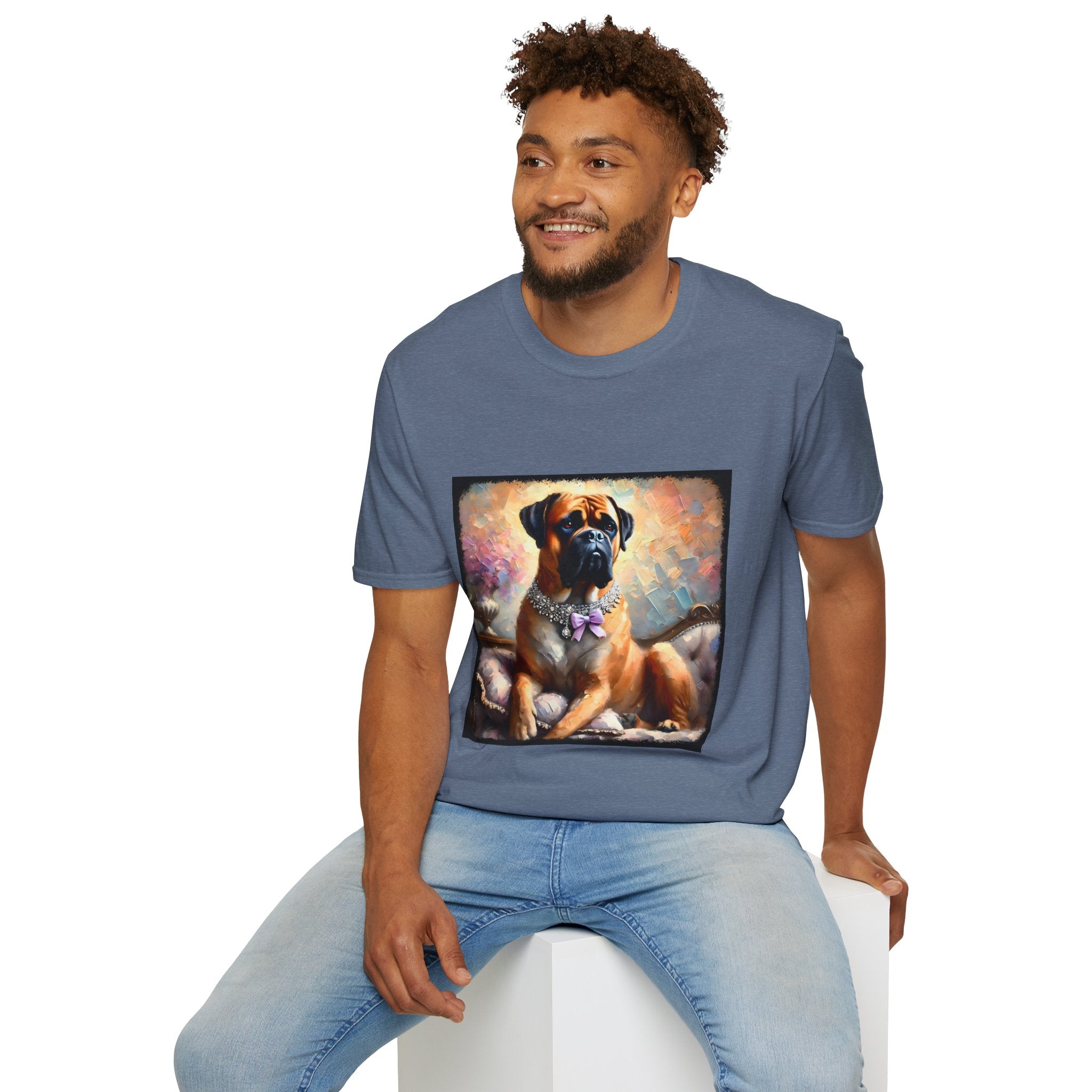 Bullmastiff Purple Bow Classic | Unisex Dog T-Shirt