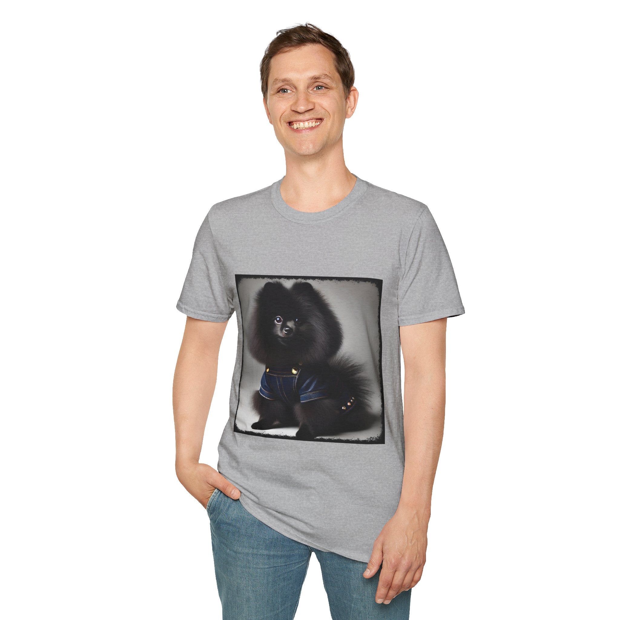 Pomeranian Denim Doll | Unisex Dog T-Shirt